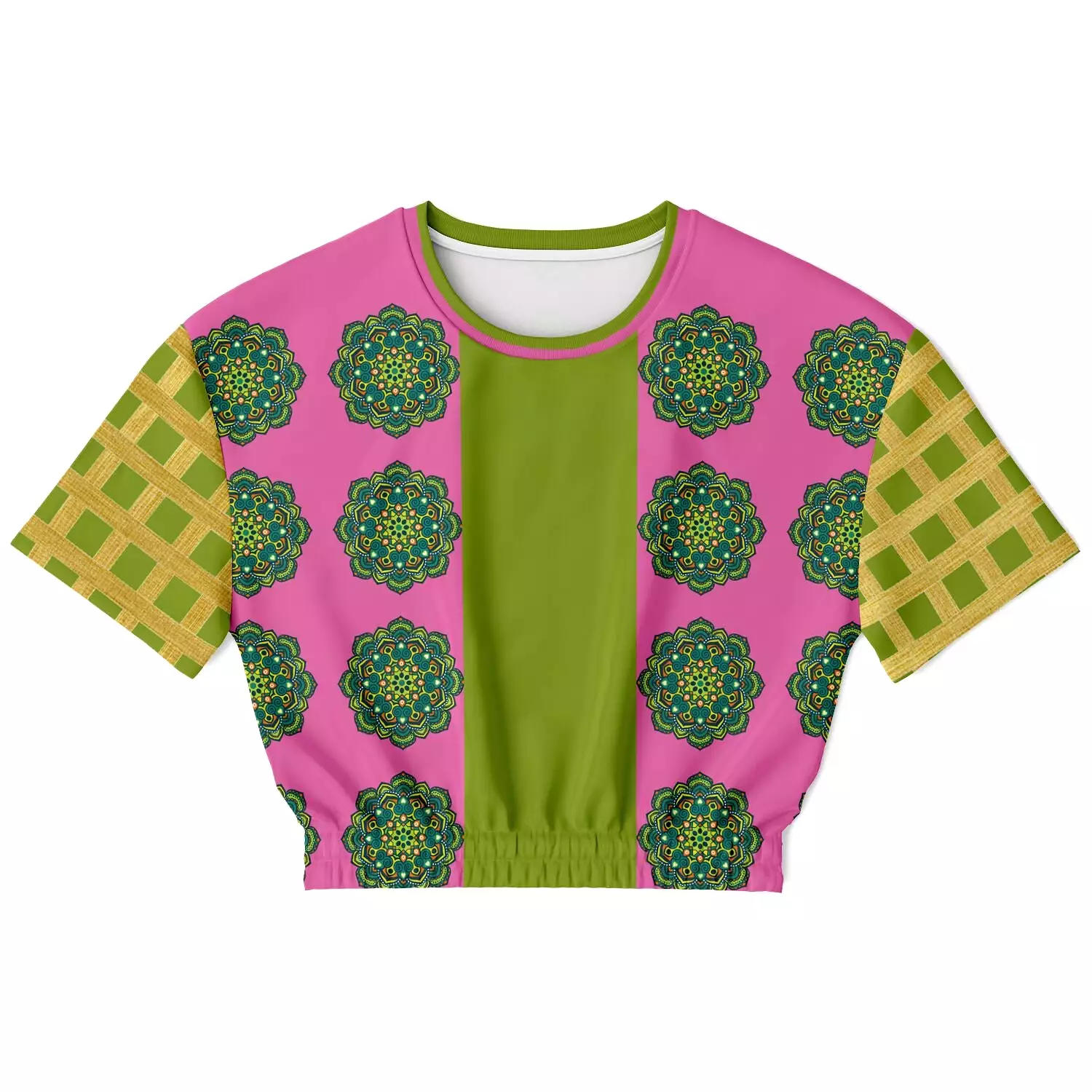 Cropped Eco-Poly Jambalaya Sweater - Short Sleeve