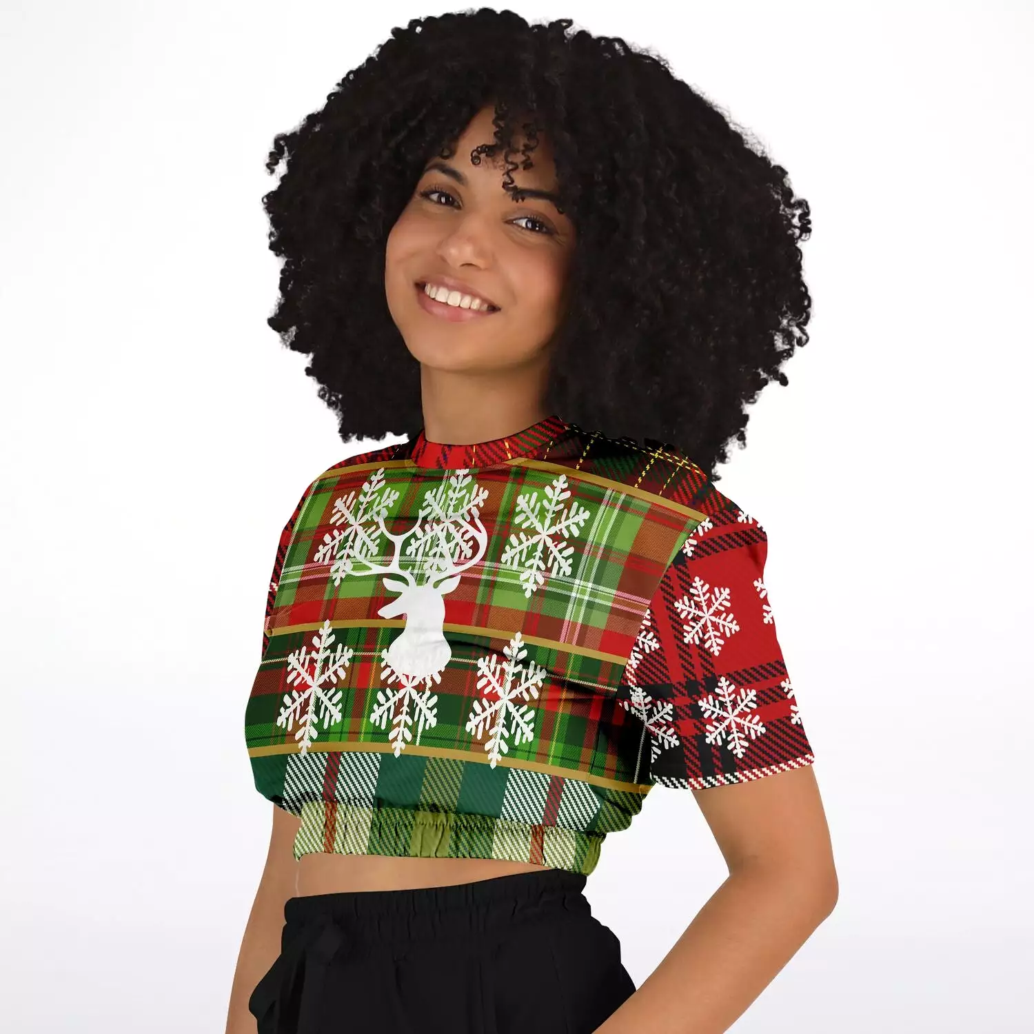 Cropped sweater - Jingles short sleeve eco-poly option