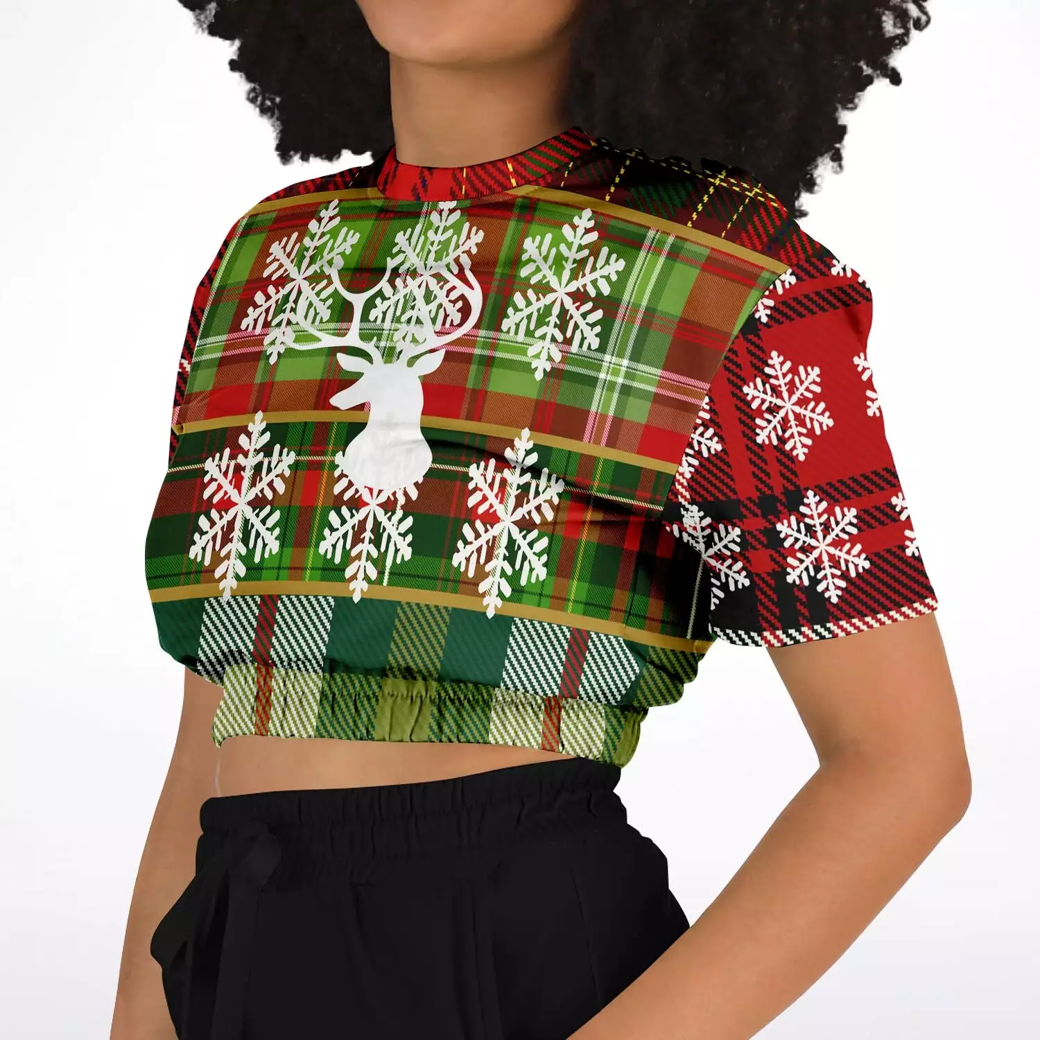 Cropped sweater - Jingles short sleeve eco-poly option