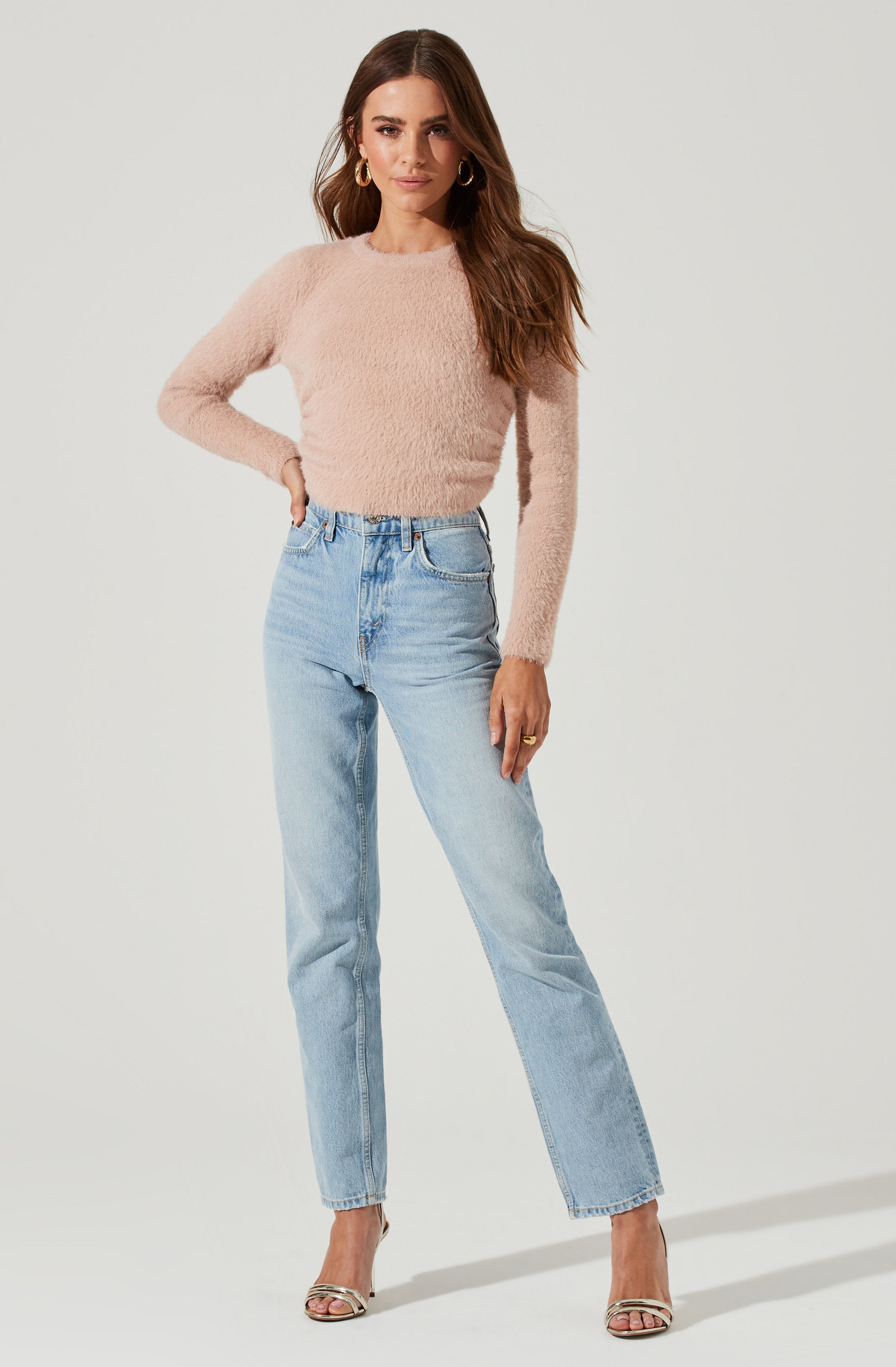 Cutout Tie Waist Sweater