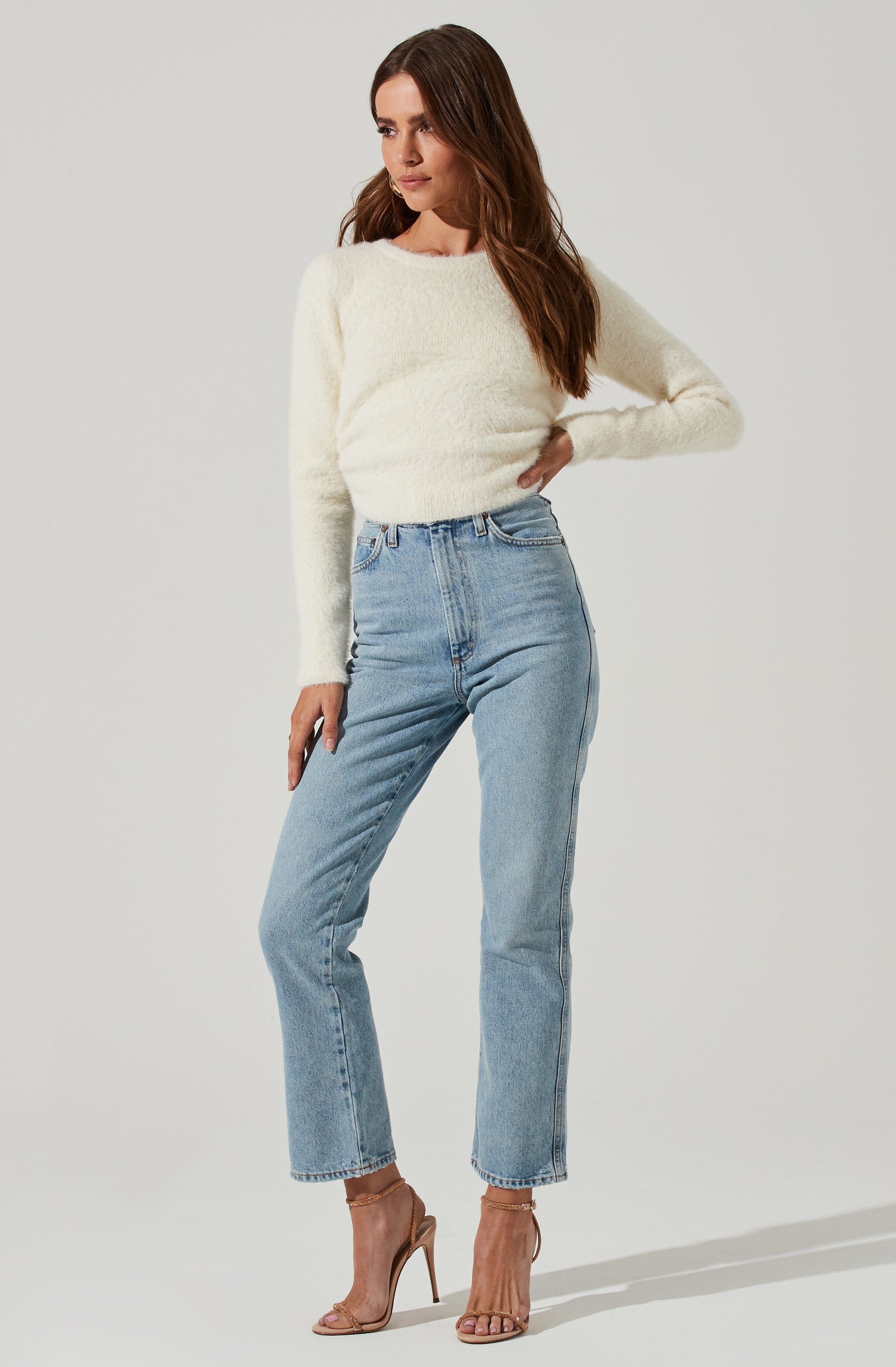 Cutout Tie Waist Sweater