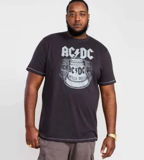 D555 Big Men's ACDC Hells Bells Printed T Shirt - Officially Licensed (HIGHWAY)