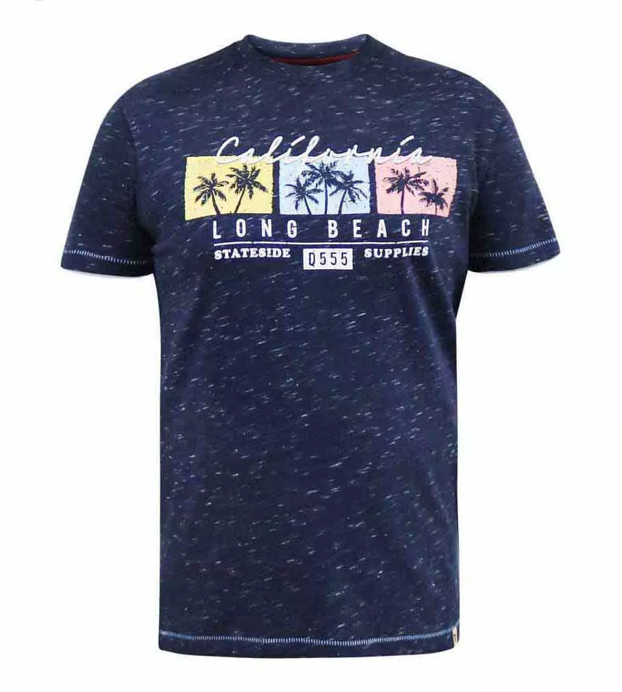 Big Men's California Long Beach Printed T-Shirt (THORNDON) at D555