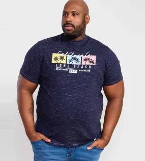 Big Men's California Long Beach Printed T-Shirt (THORNDON) at D555