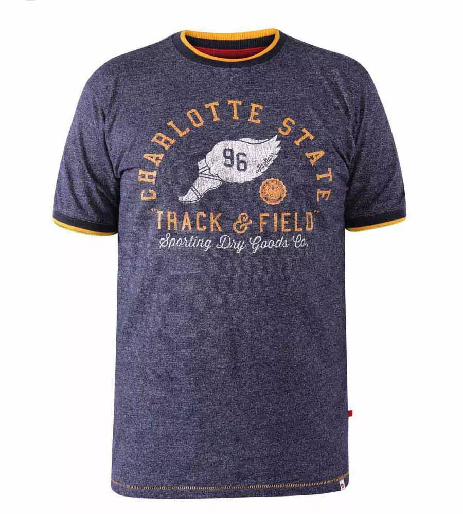 Big and Tall Mens Charlotte State Printed T-Shirt (BETHNAL)