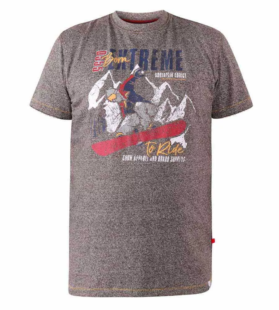 Big & Tall Extreme Ski Printed T-Shirt (PADDINGTON) by D555