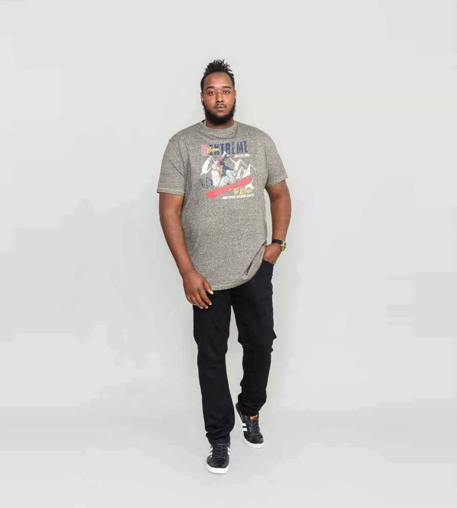 Big & Tall Extreme Ski Printed T-Shirt (PADDINGTON) by D555