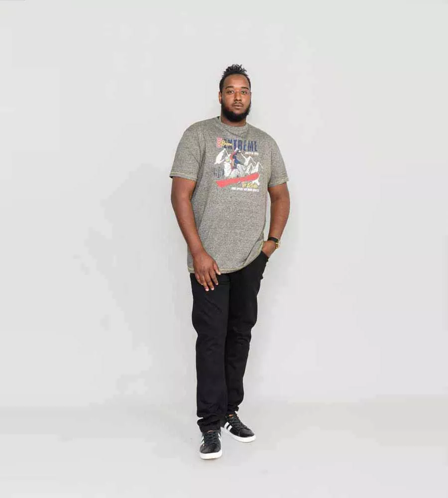 Big & Tall Extreme Ski Printed T-Shirt (PADDINGTON) by D555