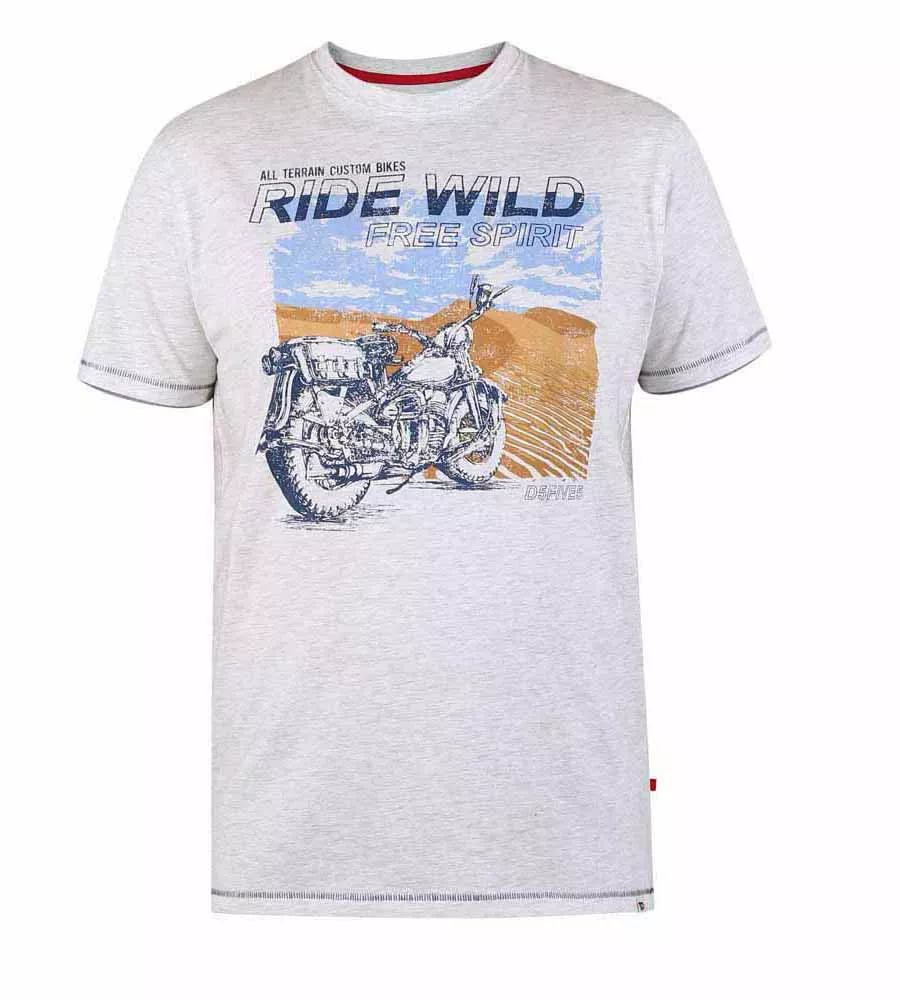 D555 Big Men's Motorbike Ride Wild T-Shirt (Langdon)