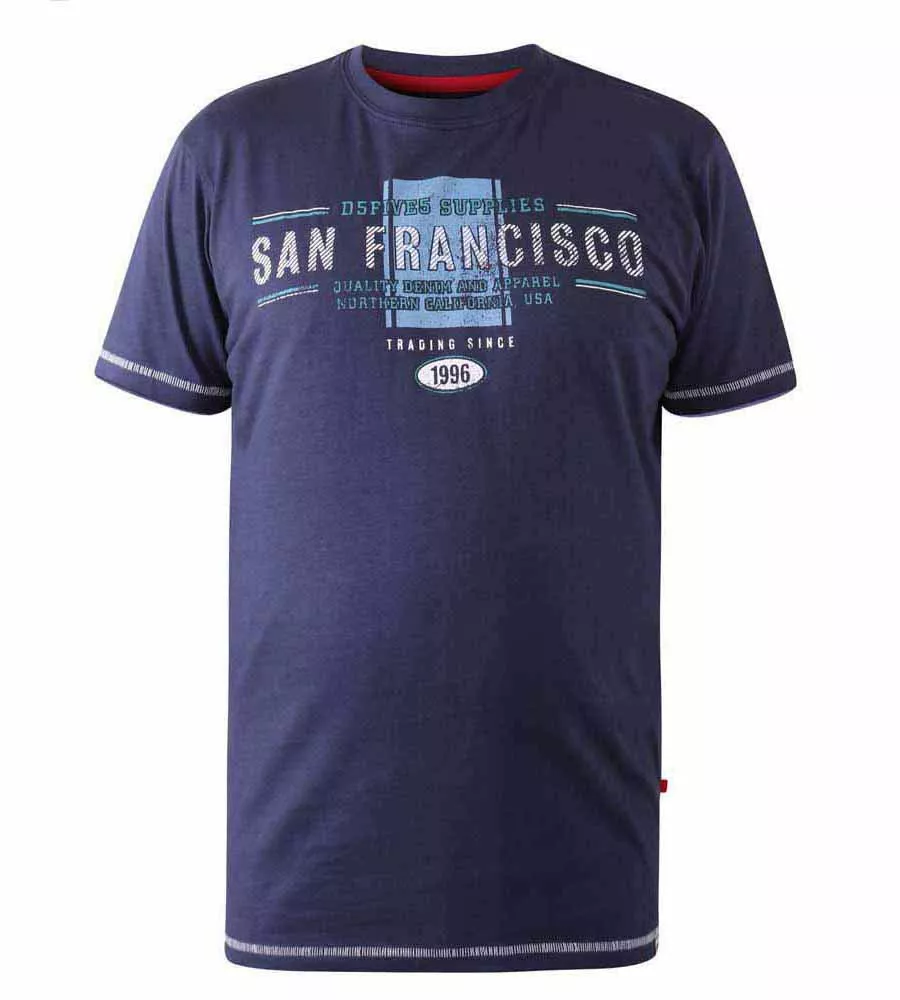 D555 Big Men's San Francisco T-Shirt (Wanstead)