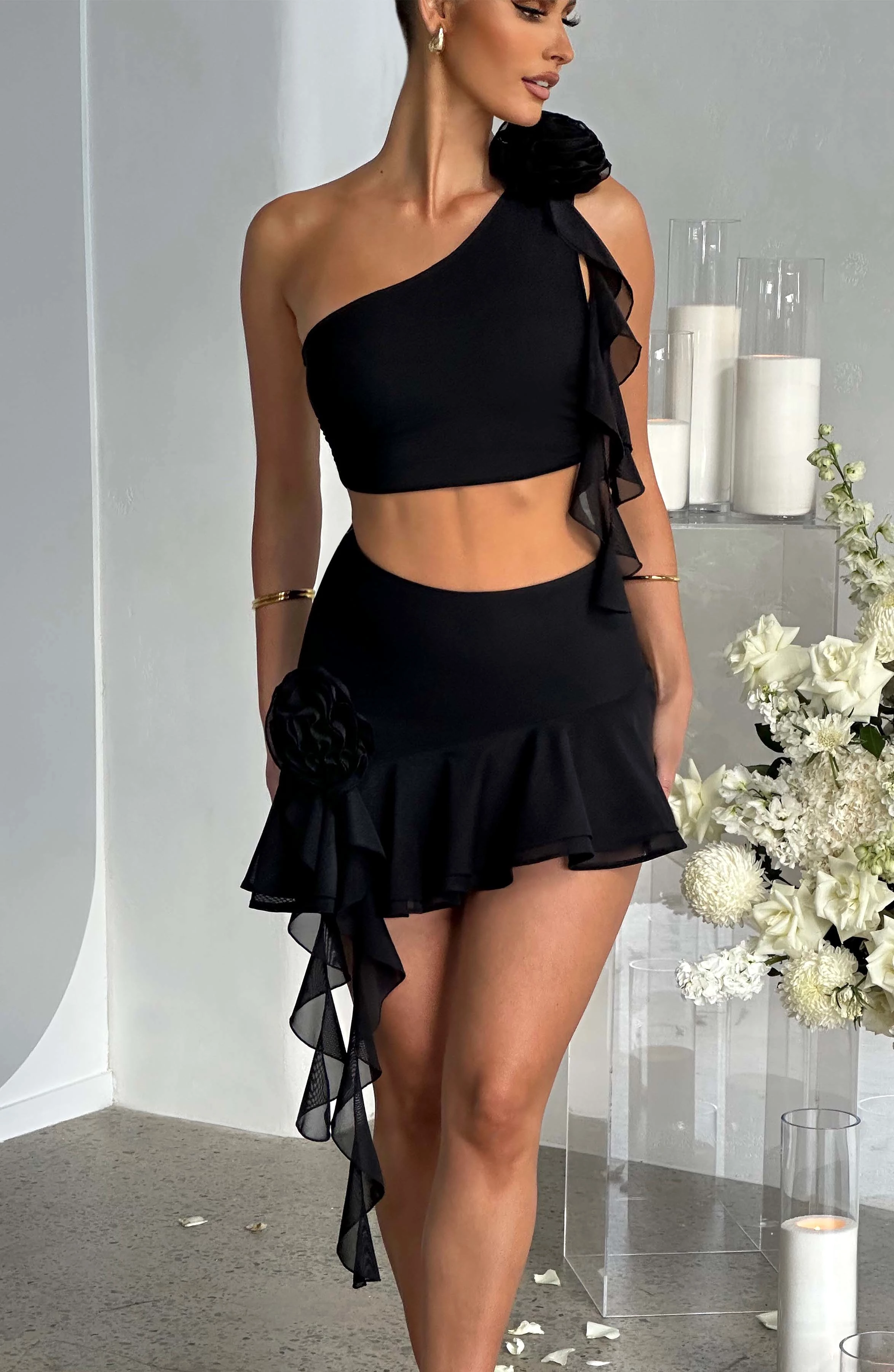 Daina Black Mini Skirt