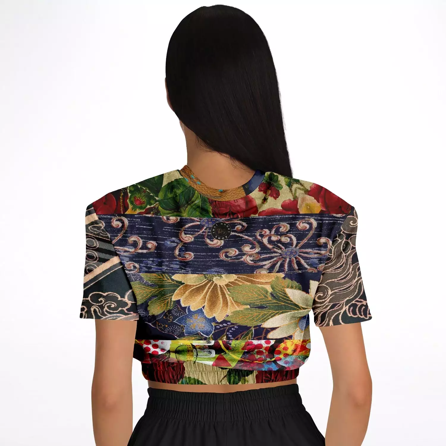 Dapper Cat Cropped Sweater - Short Sleeve, Eco-Poly Blend.