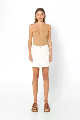 Darcy Mini Skirt, White