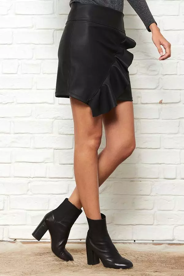 David Lerner Ruffle Mini Skirt