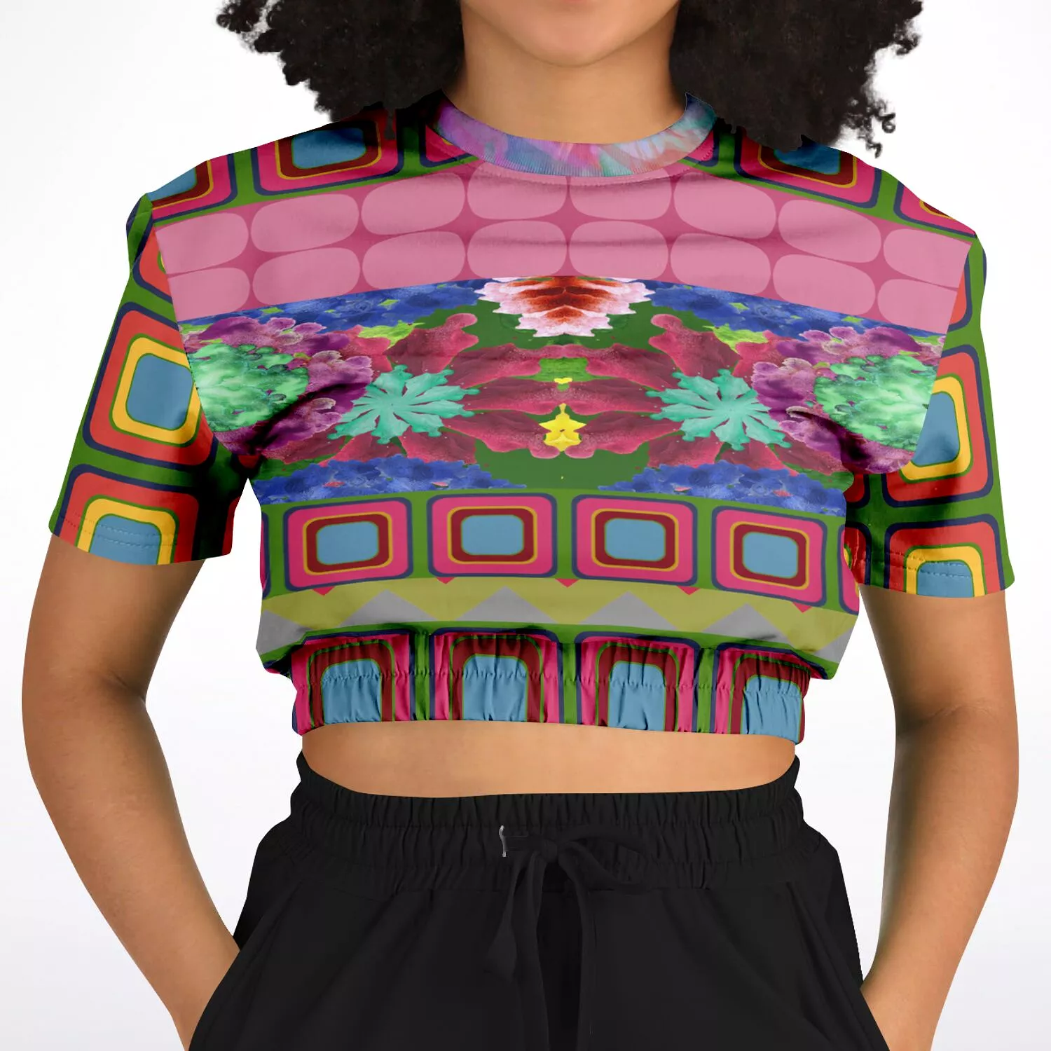 Dayglo Short Sleeve Cropped Sweater - Shop Now!