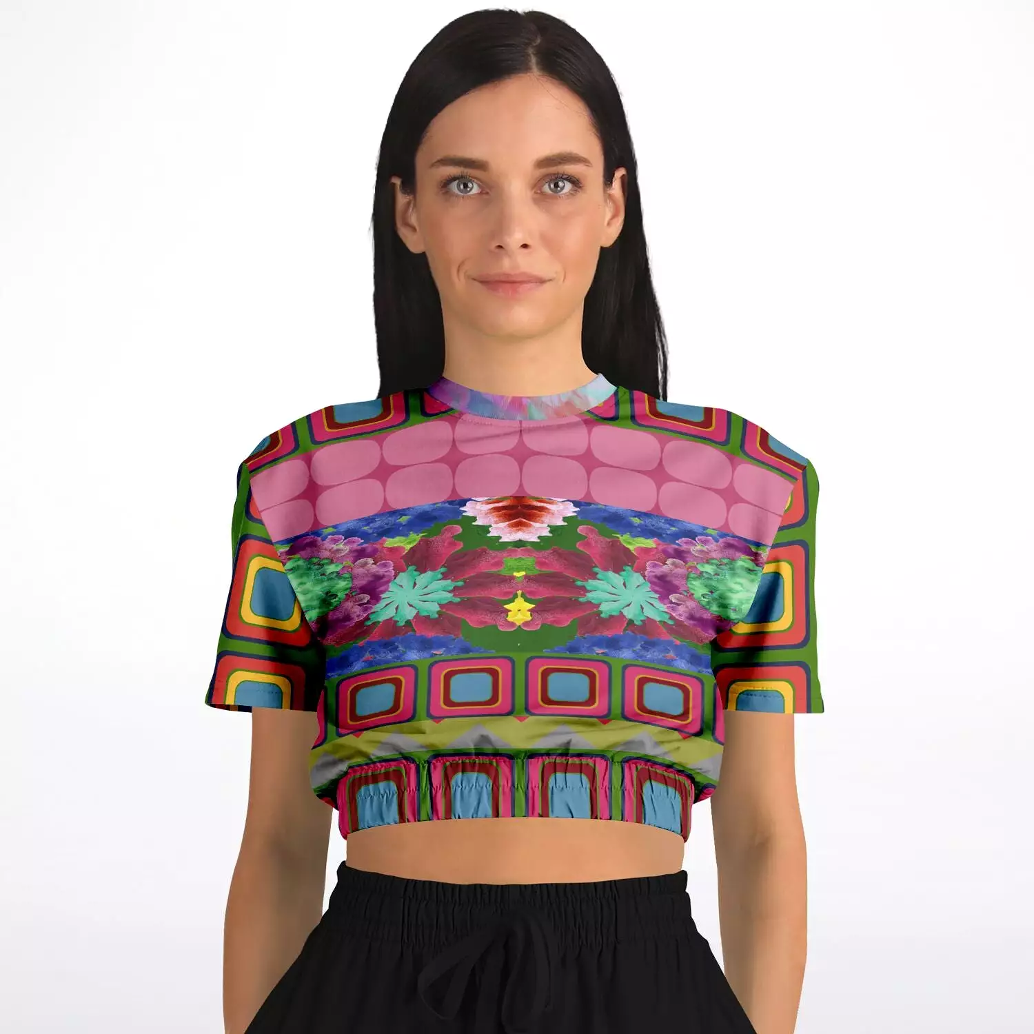 Dayglo Short Sleeve Cropped Sweater - Shop Now!