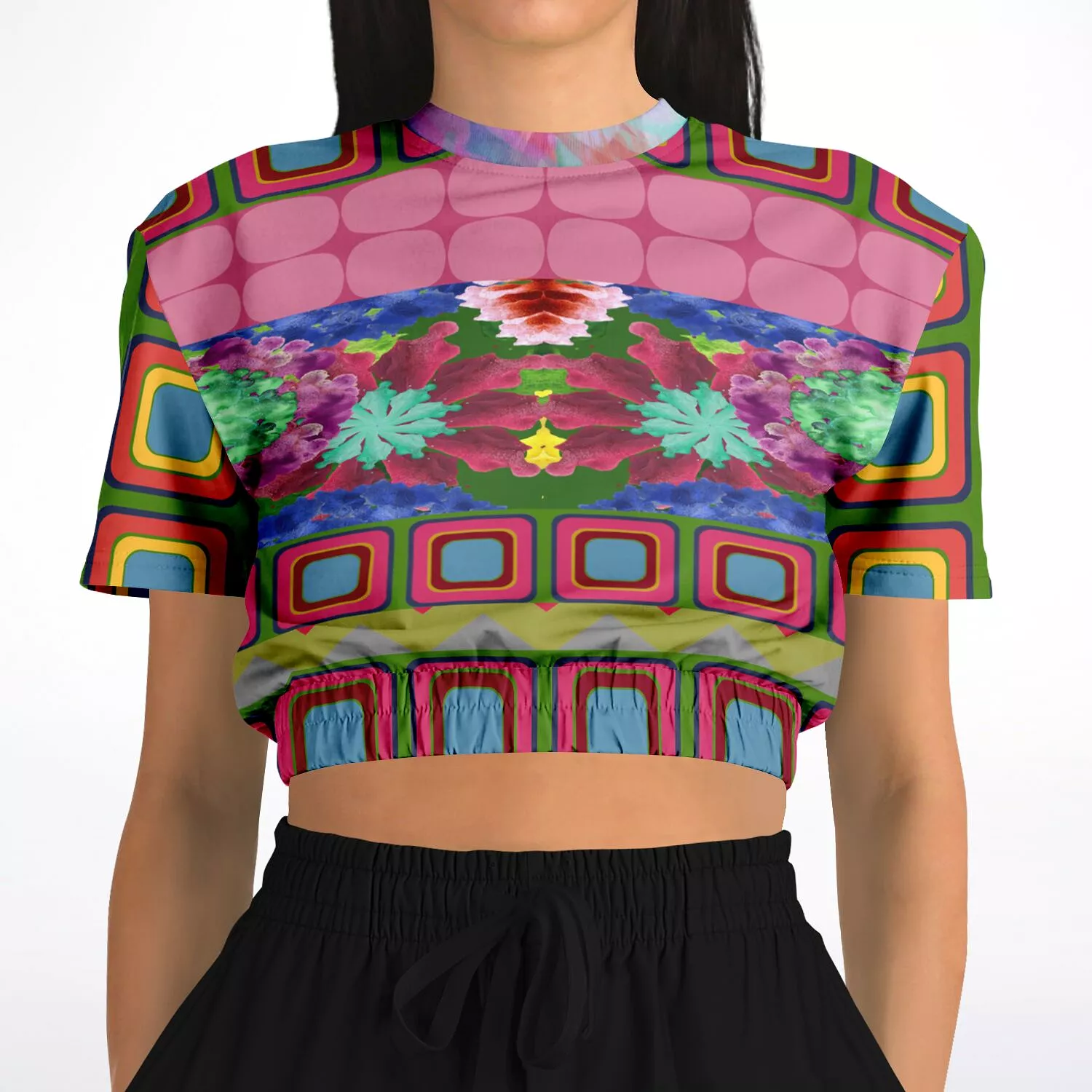 Dayglo Short Sleeve Cropped Sweater - Shop Now!