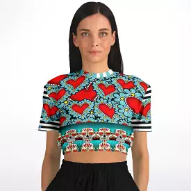 Dios Short Sleeve Cropped Eco-Poly Sweater