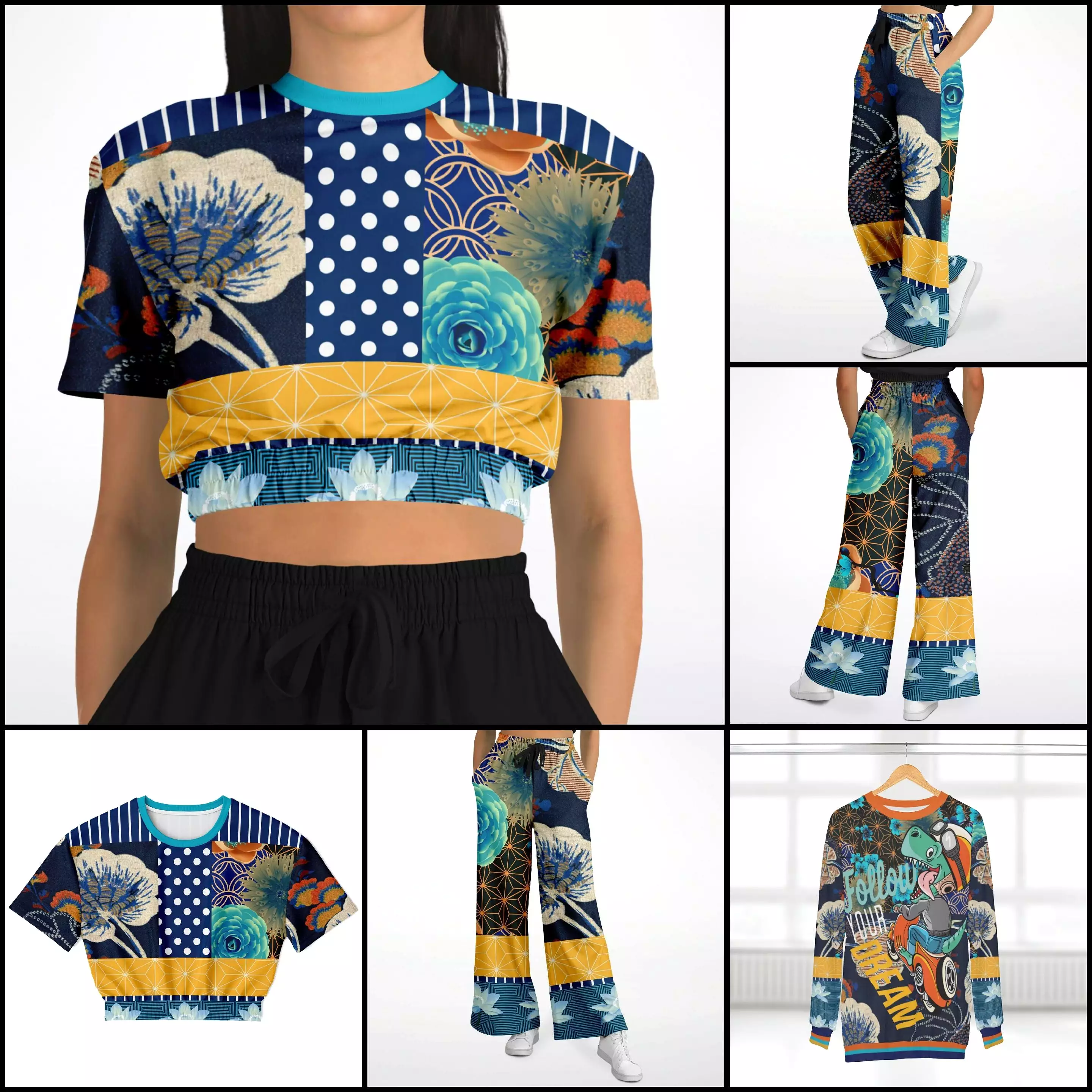 Divinity Short Sleeve Cropped Eco-Poly Sweater.