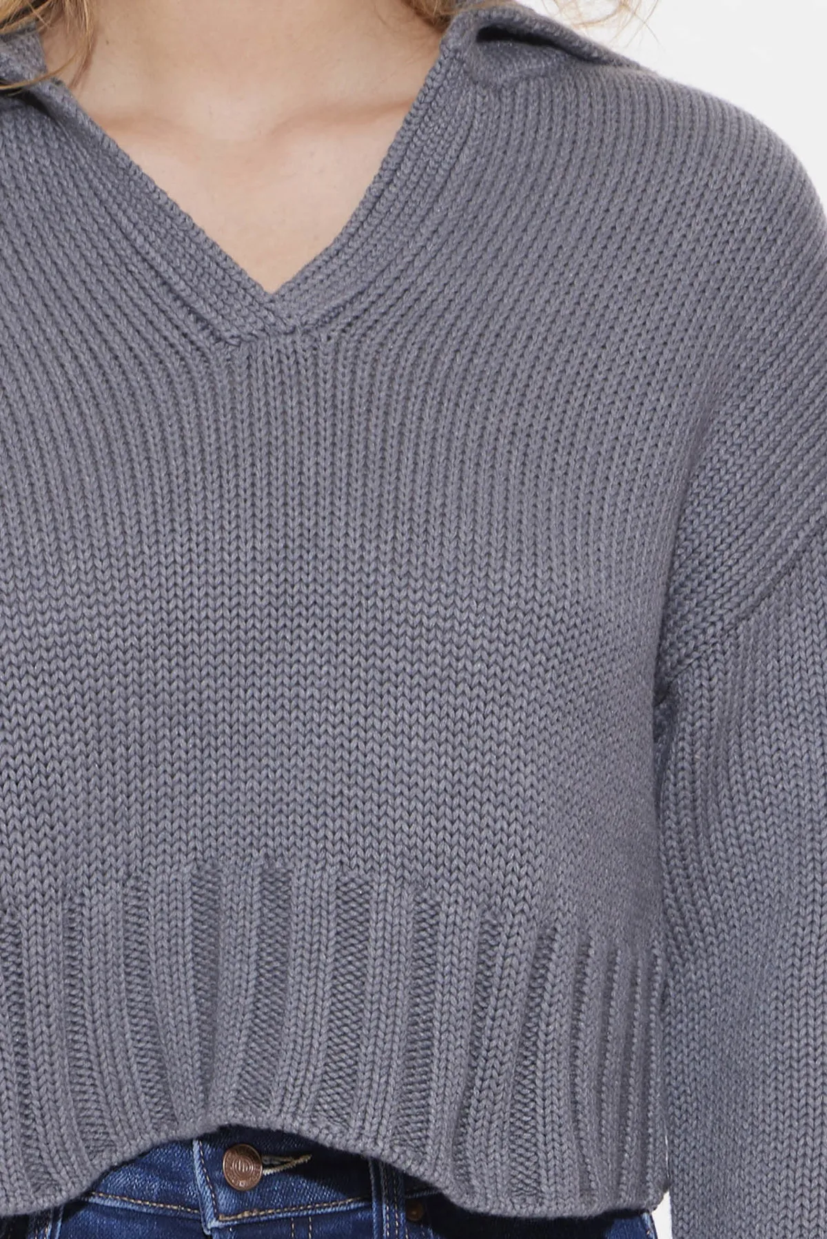 Leia Eco-Friendly Stone-Colored Sweater