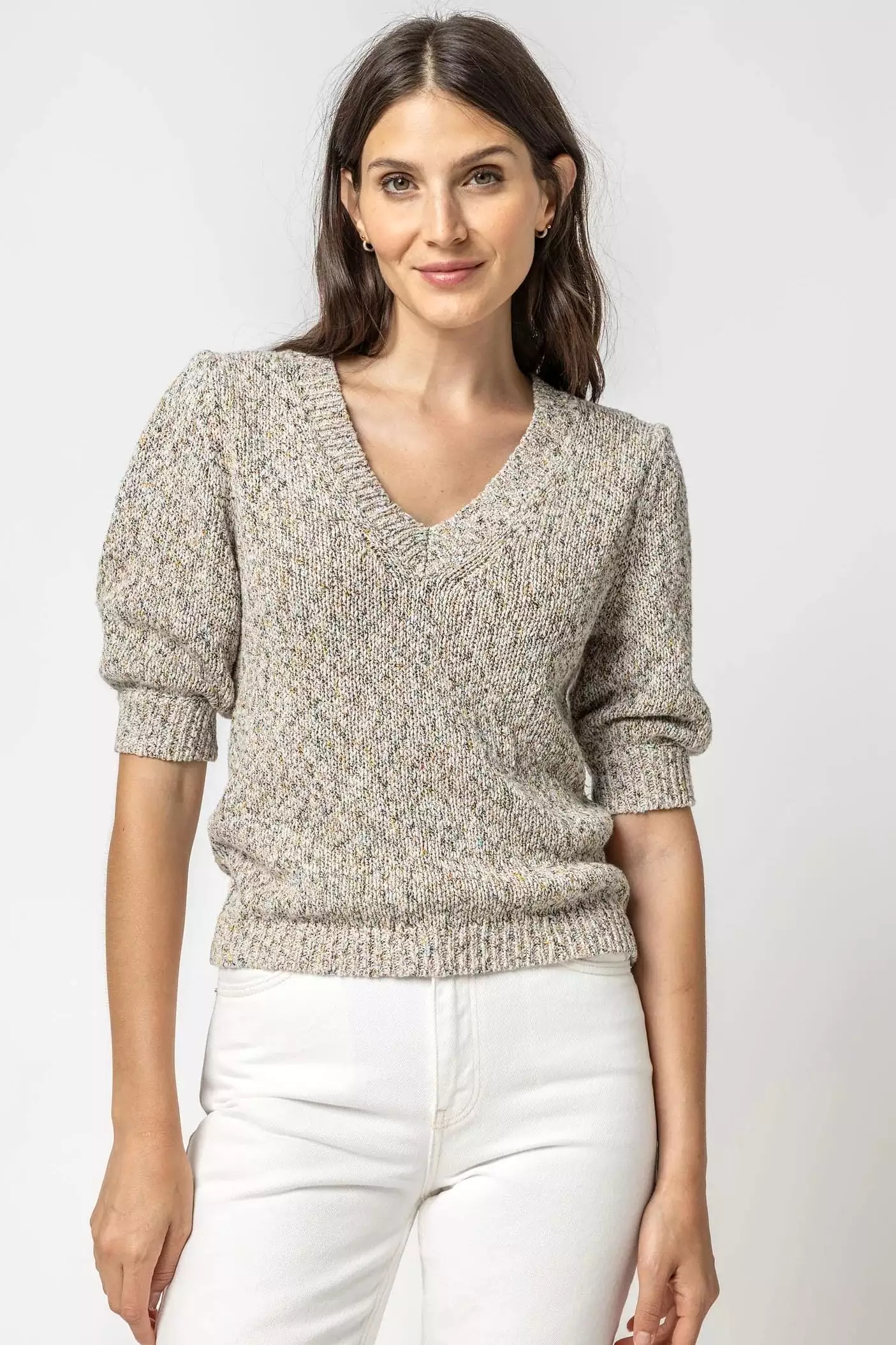 Elbow V-Neck Sweater