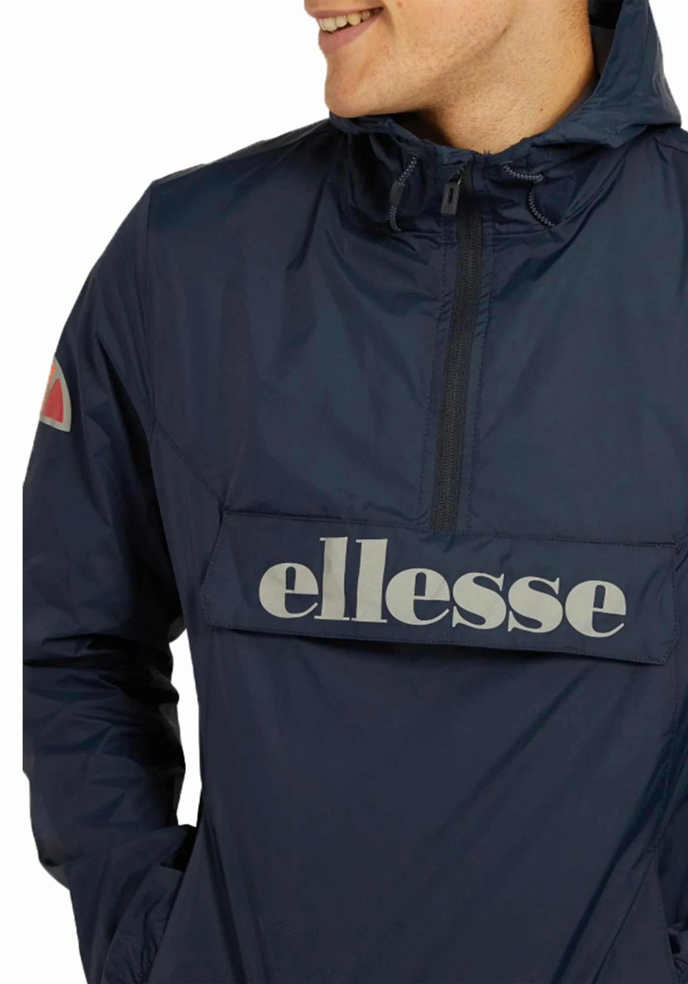 Navy Ellesse Mens Acera Hooded Cagoule Jacket