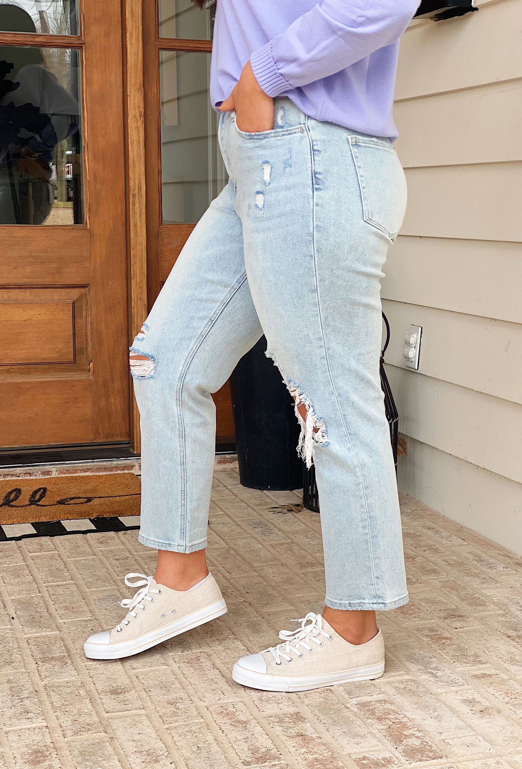 Erika Stretch Mom Jeans - Vervet Denim