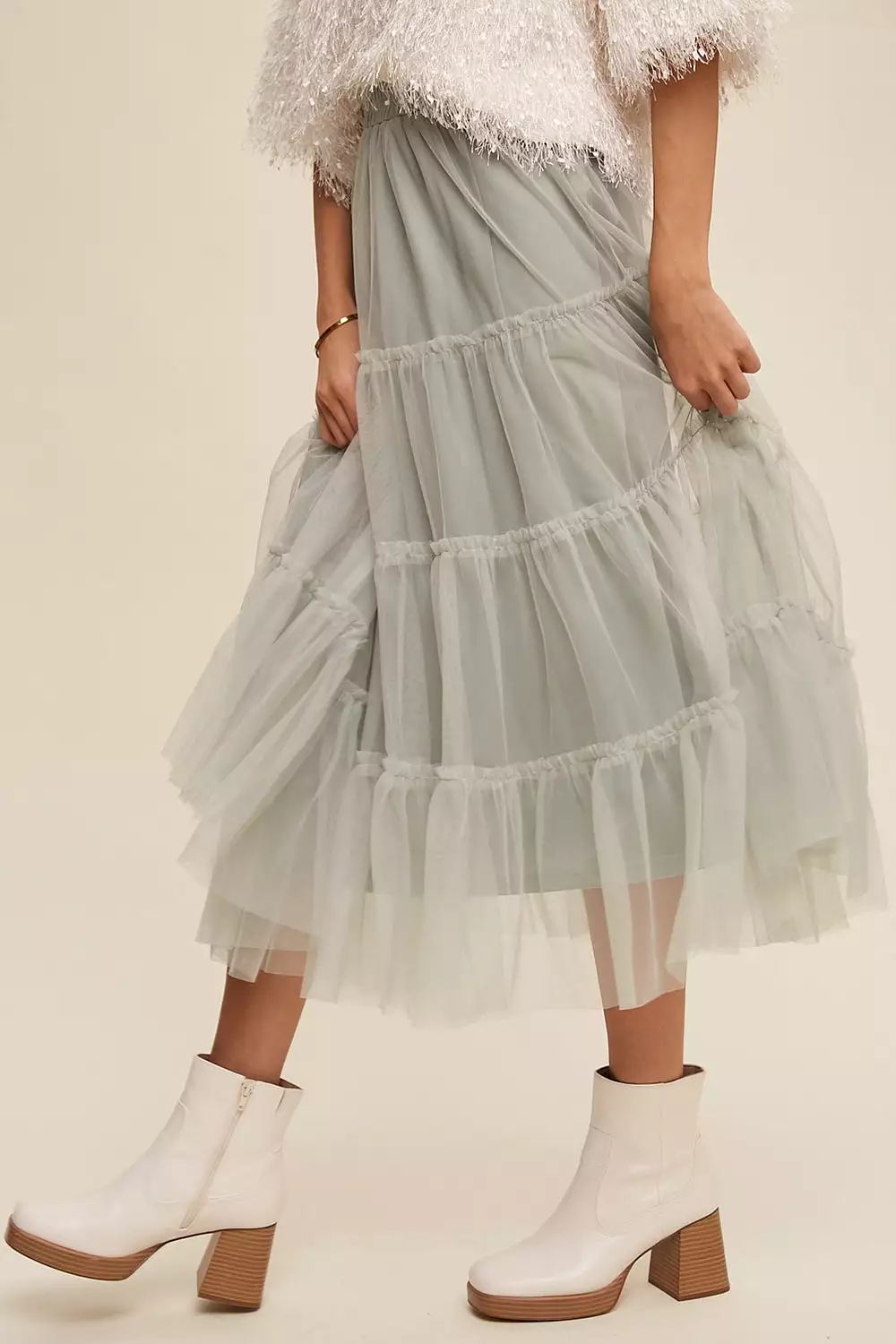 Favorite tiered mesh flouncy skirt - Best tiered mesh skirt - Trendy flouncy skirt - Stylish tiered skirt - Must-have mesh skirt