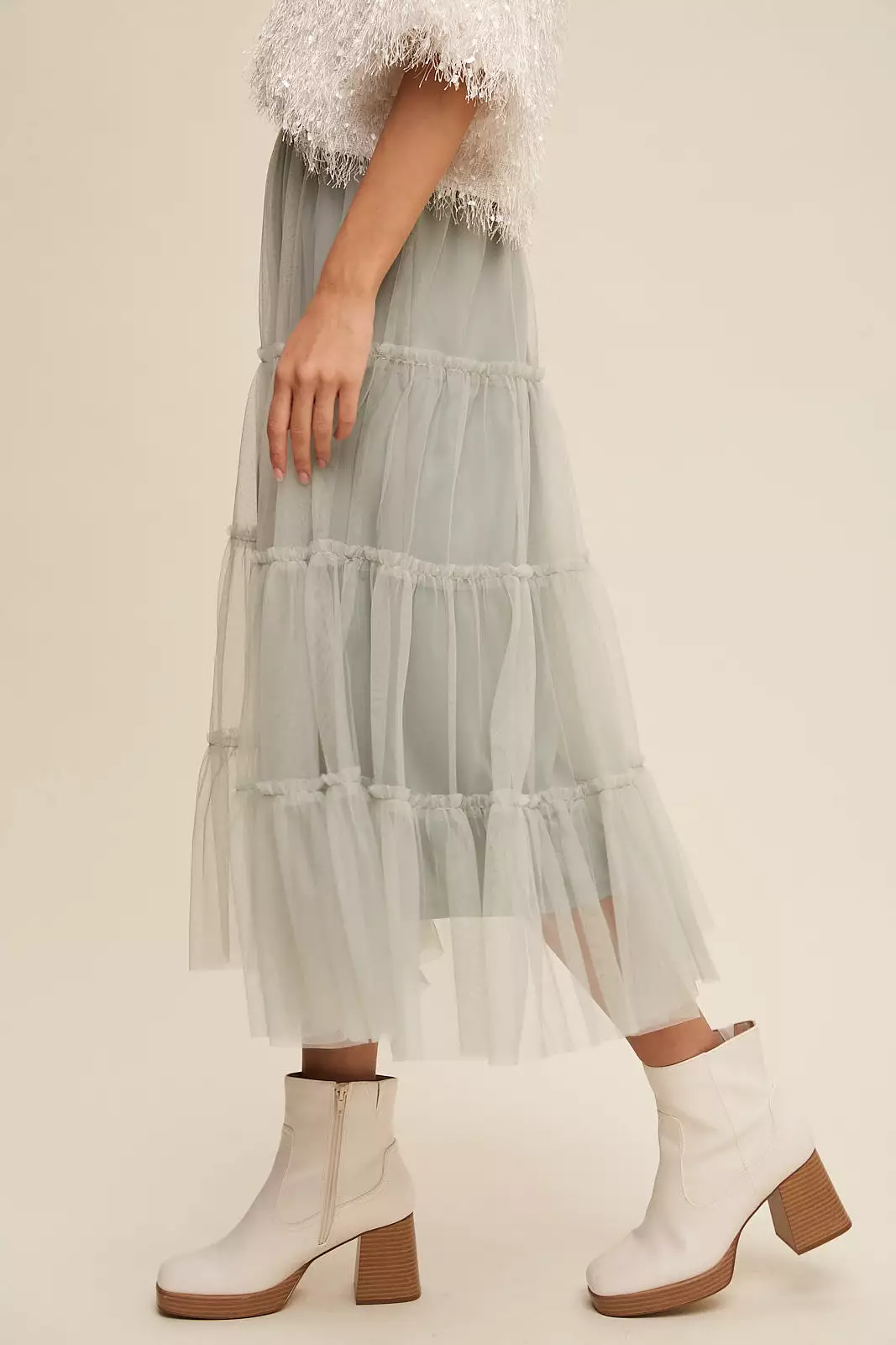 Favorite tiered mesh flouncy skirt - Best tiered mesh skirt - Trendy flouncy skirt - Stylish tiered skirt - Must-have mesh skirt