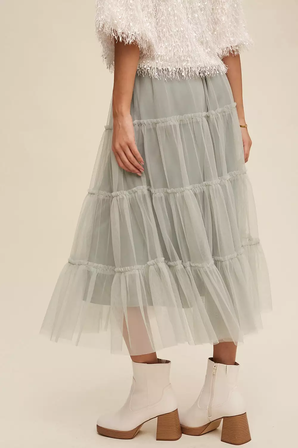 Favorite tiered mesh flouncy skirt - Best tiered mesh skirt - Trendy flouncy skirt - Stylish tiered skirt - Must-have mesh skirt