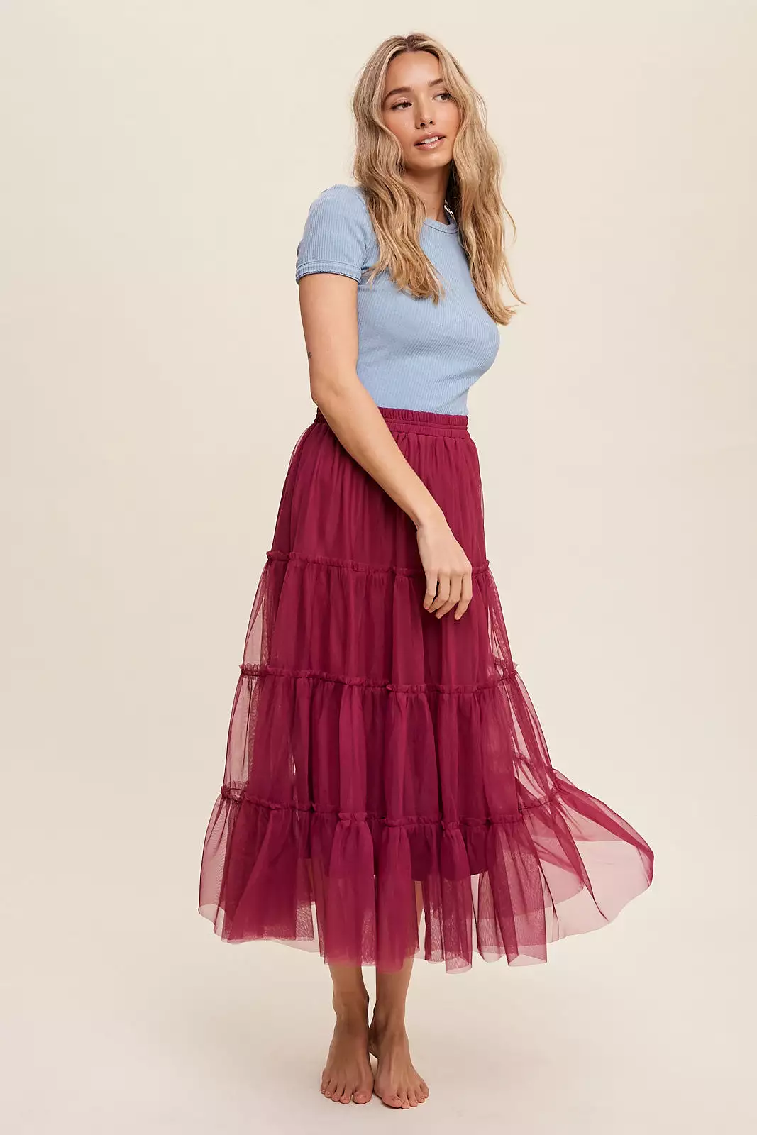 Favorite tiered mesh flouncy skirt - Best tiered mesh skirt - Trendy flouncy skirt - Stylish tiered skirt - Must-have mesh skirt