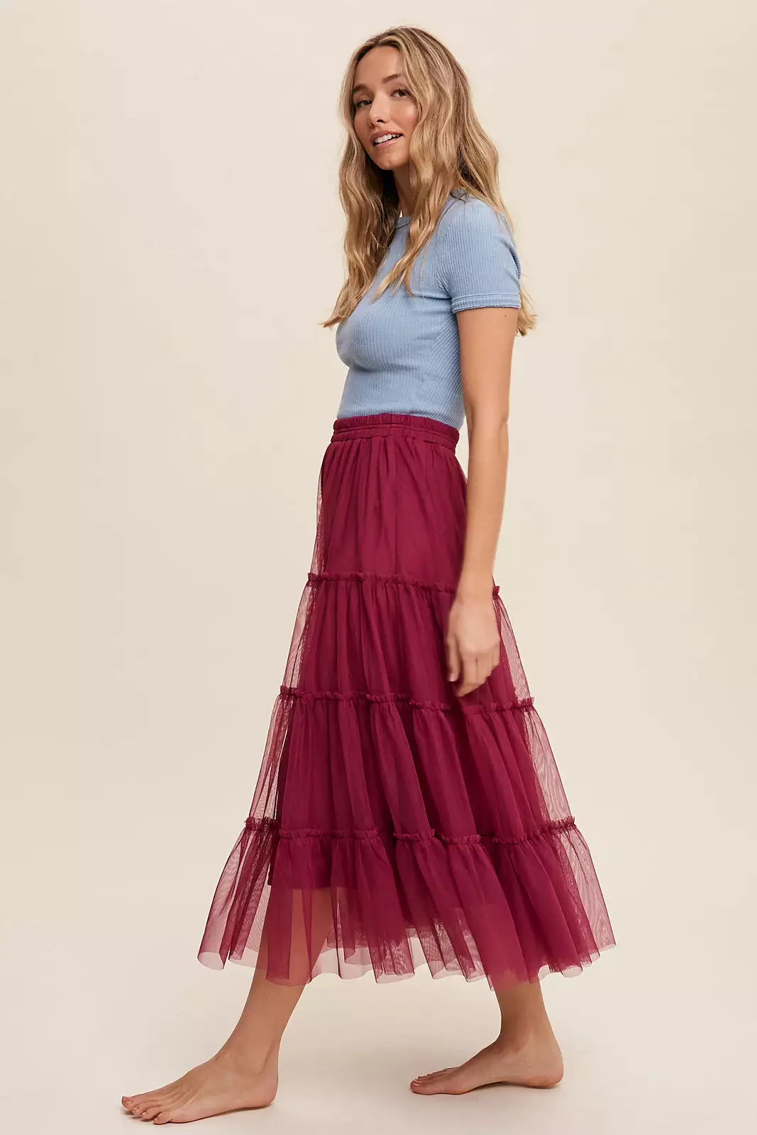 Favorite tiered mesh flouncy skirt - Best tiered mesh skirt - Trendy flouncy skirt - Stylish tiered skirt - Must-have mesh skirt