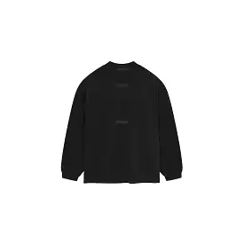 Fear of God Essentials Long Sleeve Tee in Jet Black (2023)