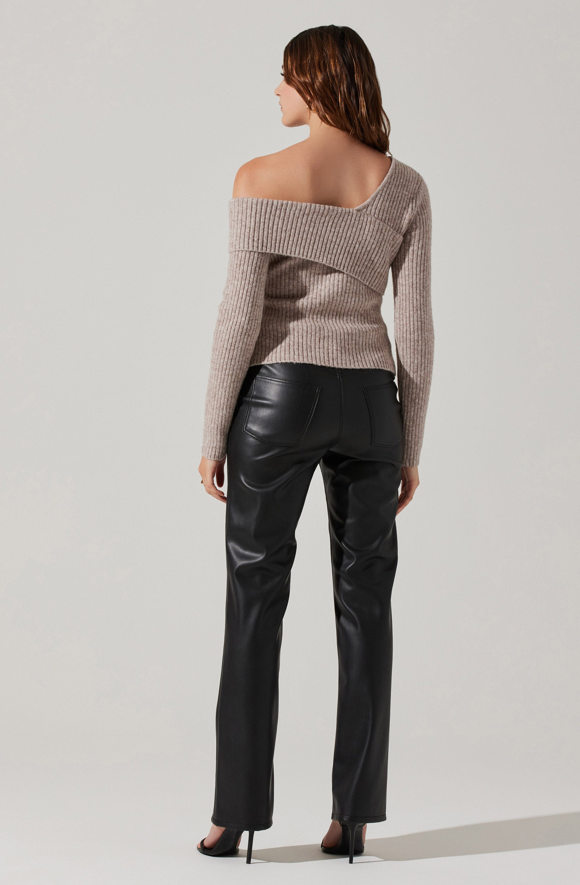 Foldover Asymmetrical Sweater