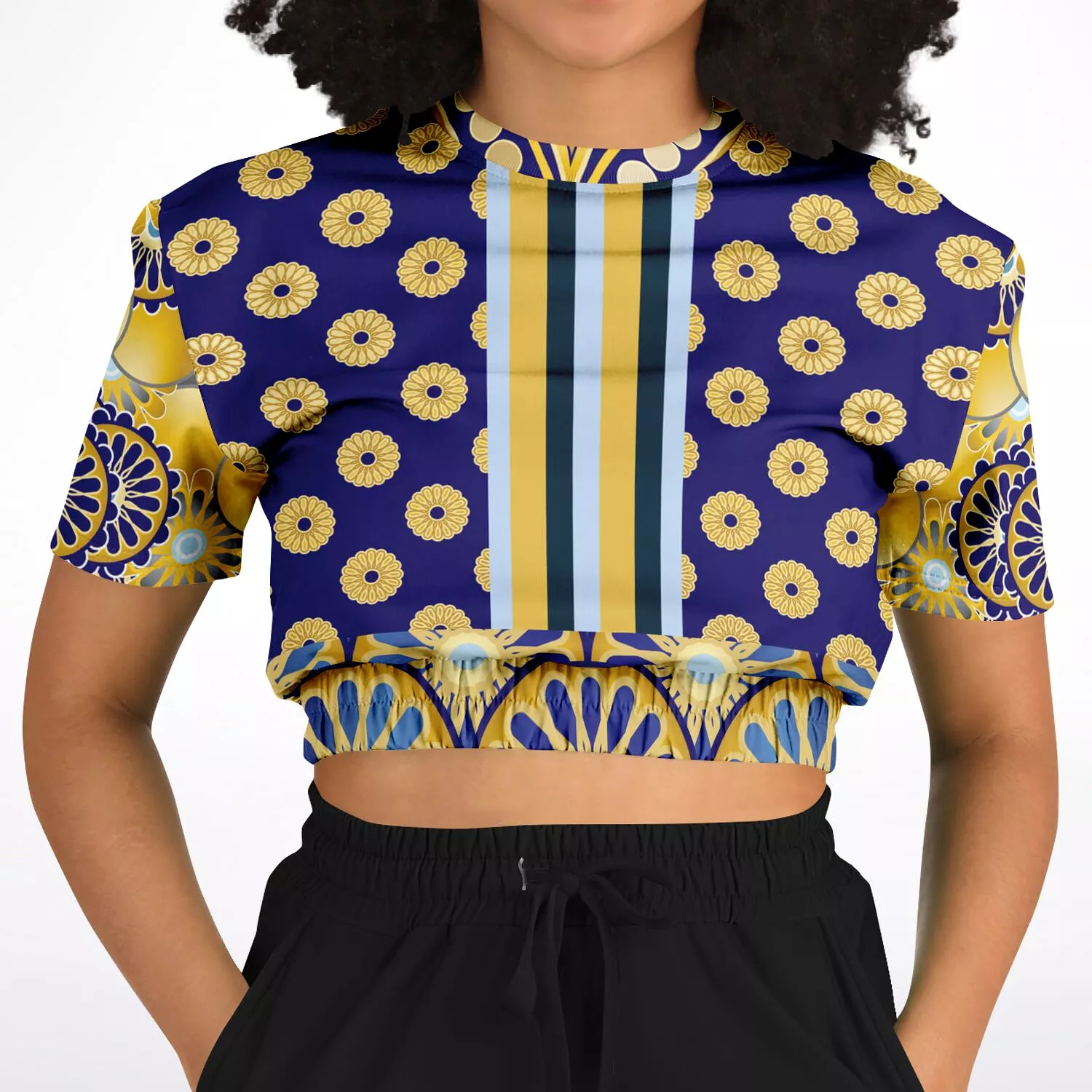 Forever Royale Short Sleeve Cropped Sweater