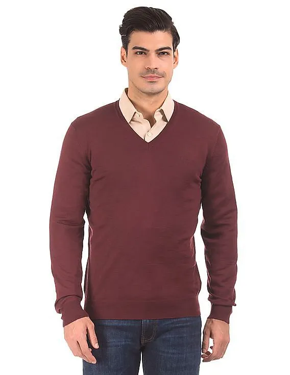 Gant Men's V-Neck Wool Sweater