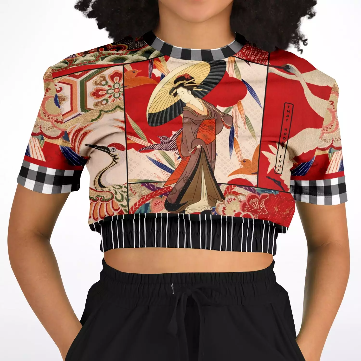 Geisha Cropped Sweater - Short Sleeve, Eco-Poly