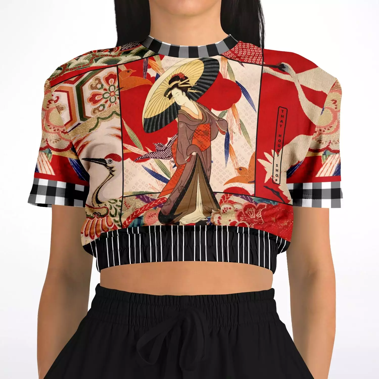 Geisha Cropped Sweater - Short Sleeve, Eco-Poly