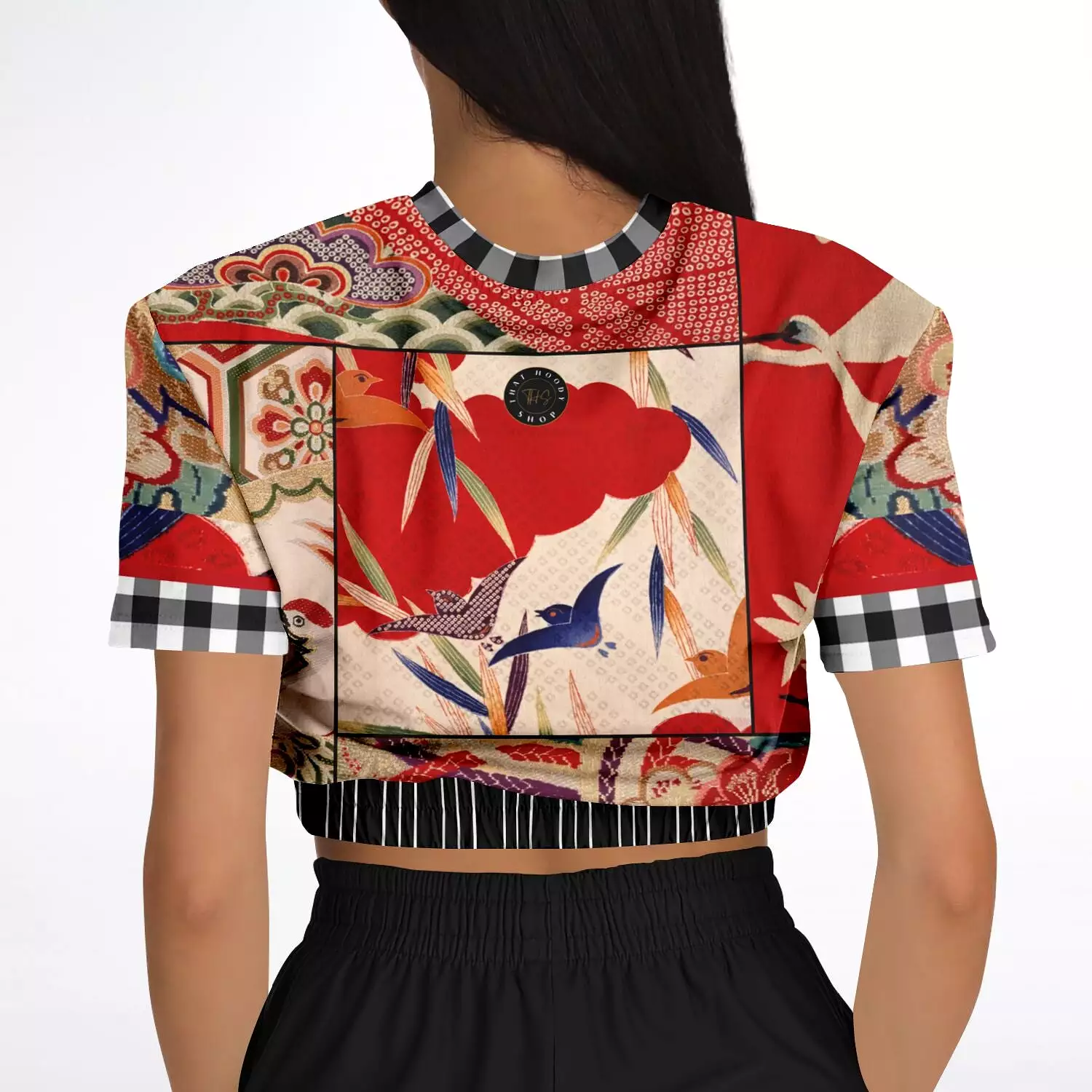 Geisha Cropped Sweater - Short Sleeve, Eco-Poly