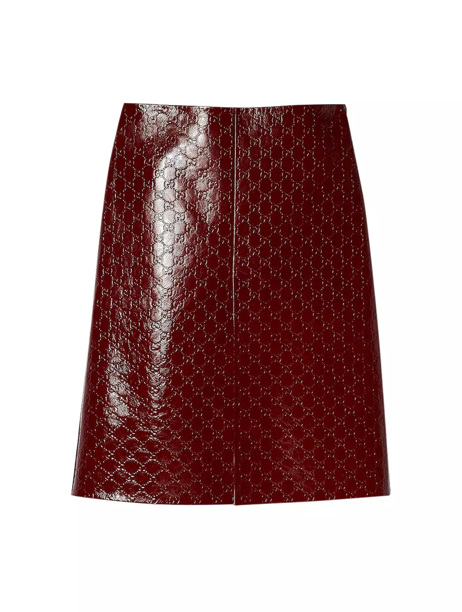 GG Motif Midi Skirt with Embossed Design