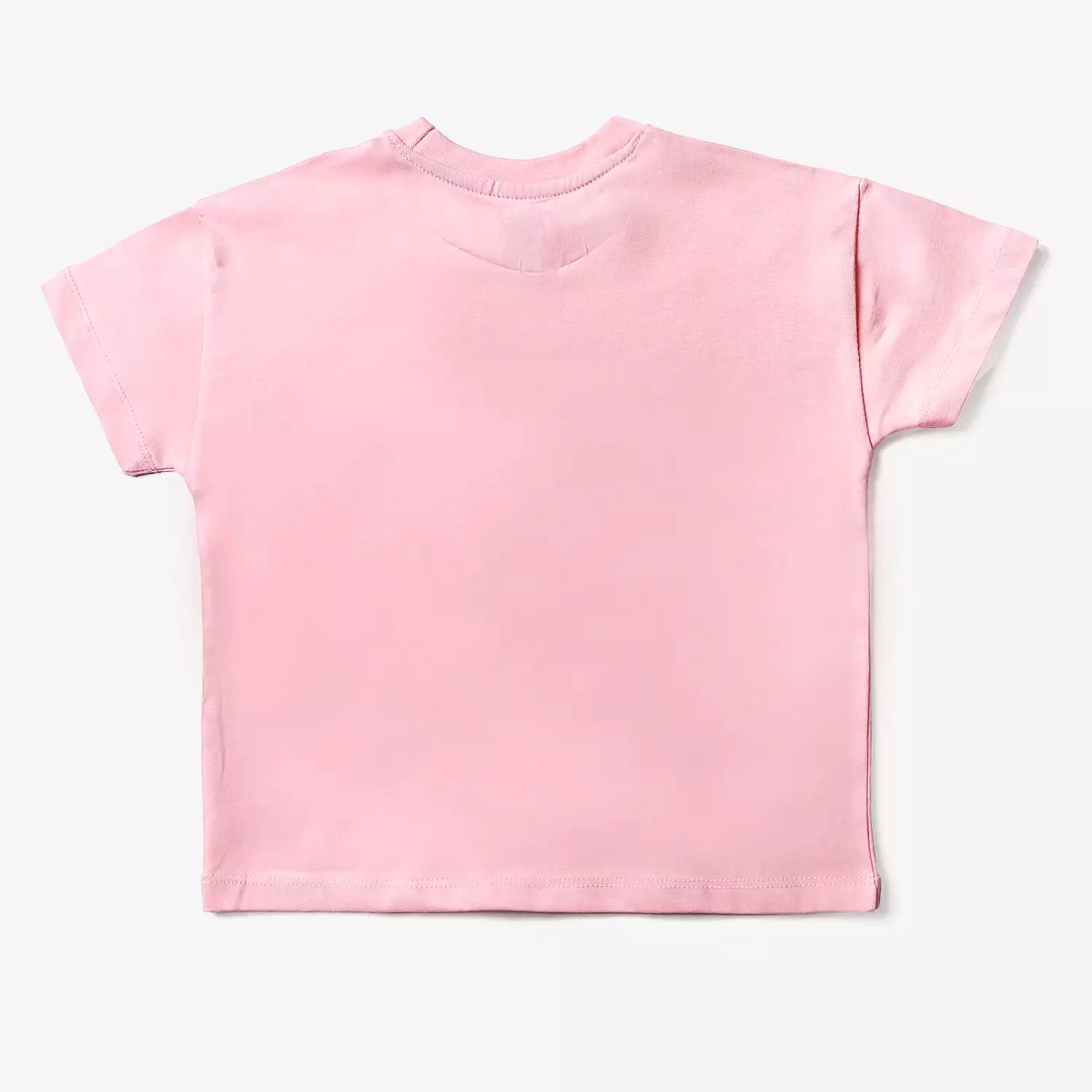 Girls Pink Heart Short Sleeve Cotton Jersey T-Shirt