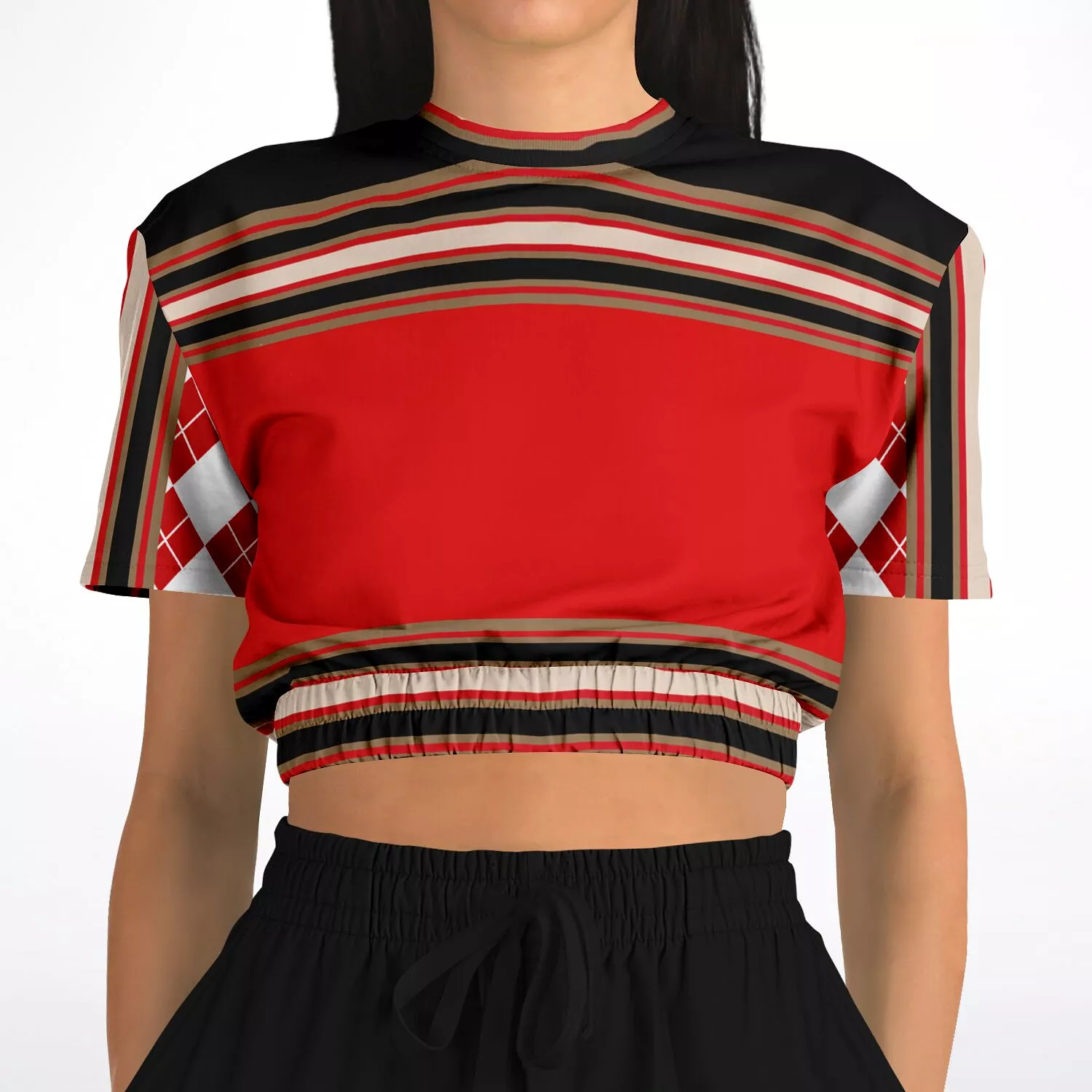 Gold Line Cropped Sweater