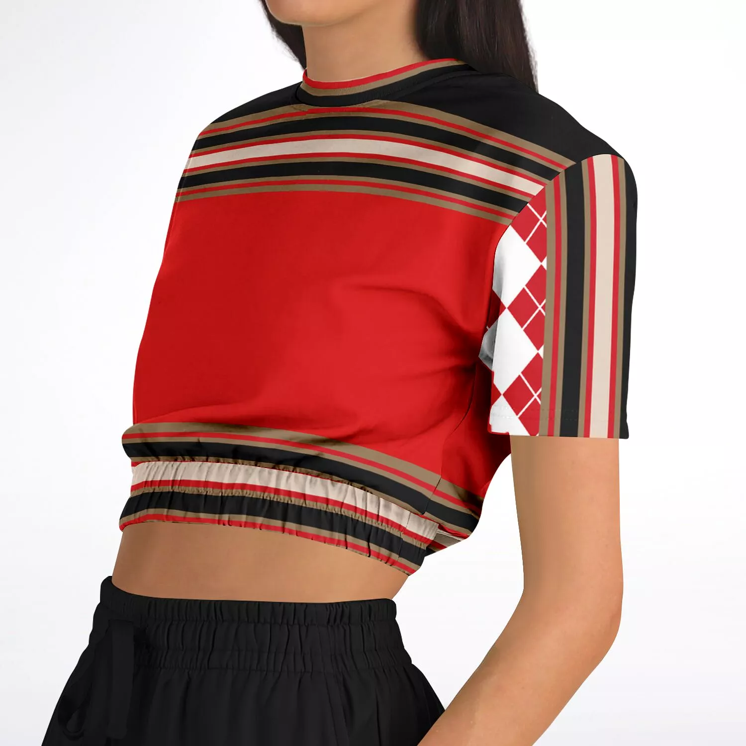 Gold Line Cropped Sweater