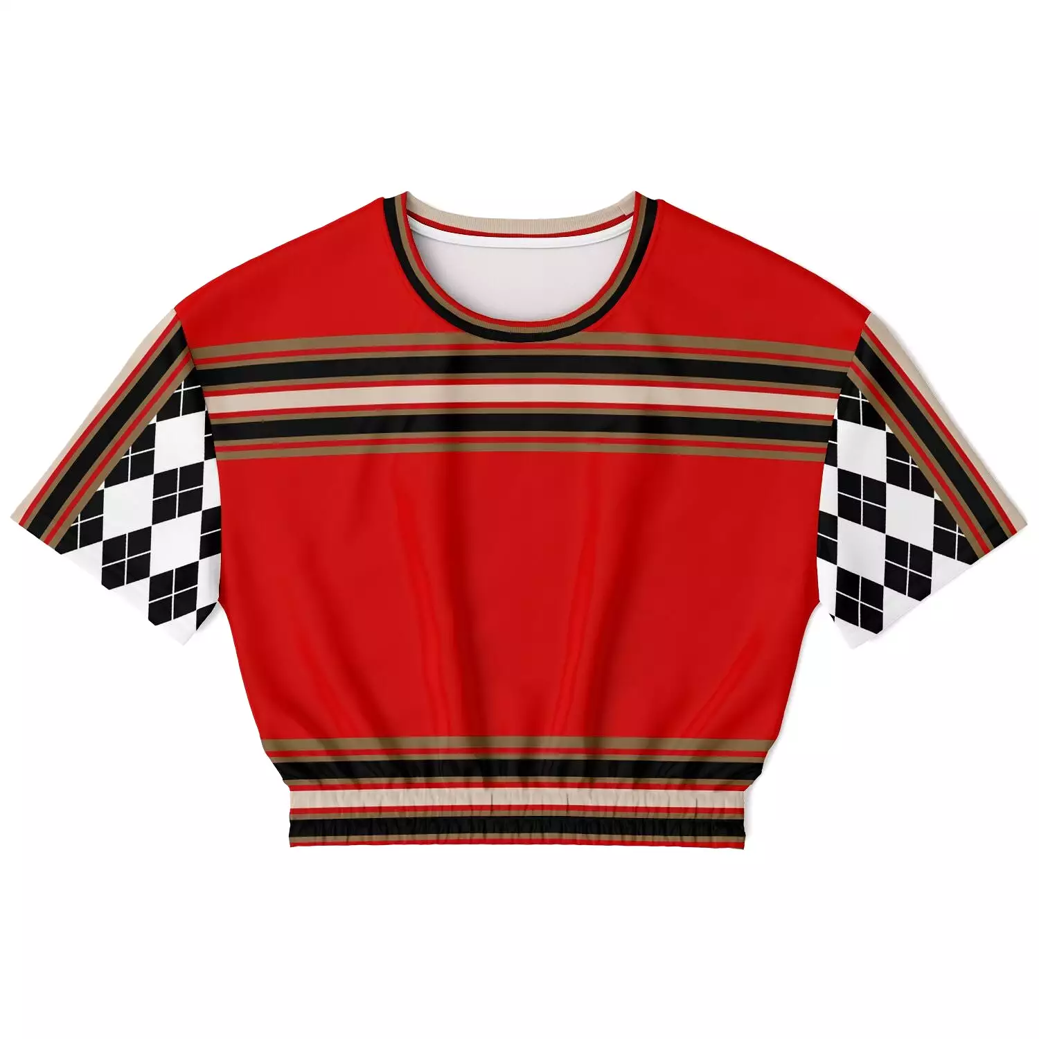 Gold Red Short Sleeve Eco-Poly Sweater - Shop Now