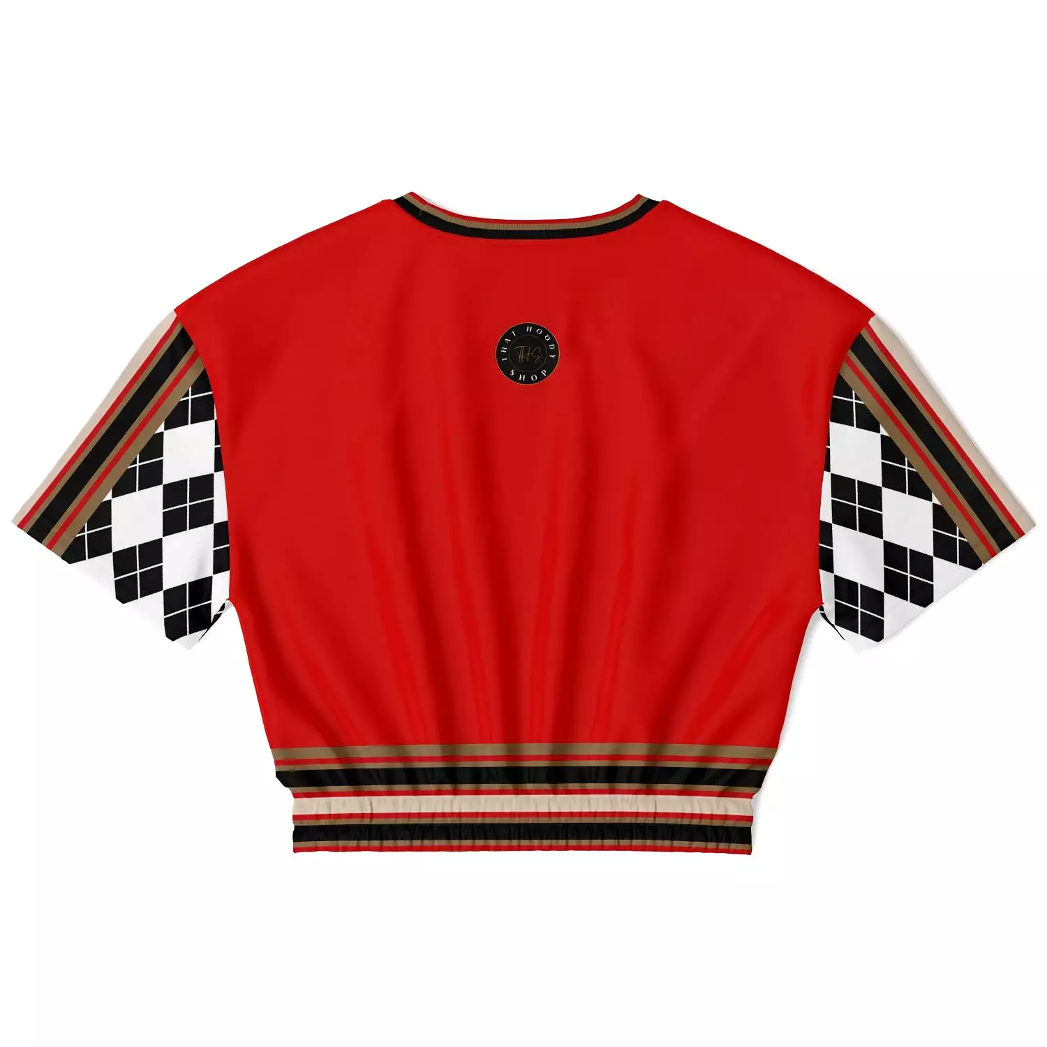 Gold Red Short Sleeve Eco-Poly Sweater - Shop Now