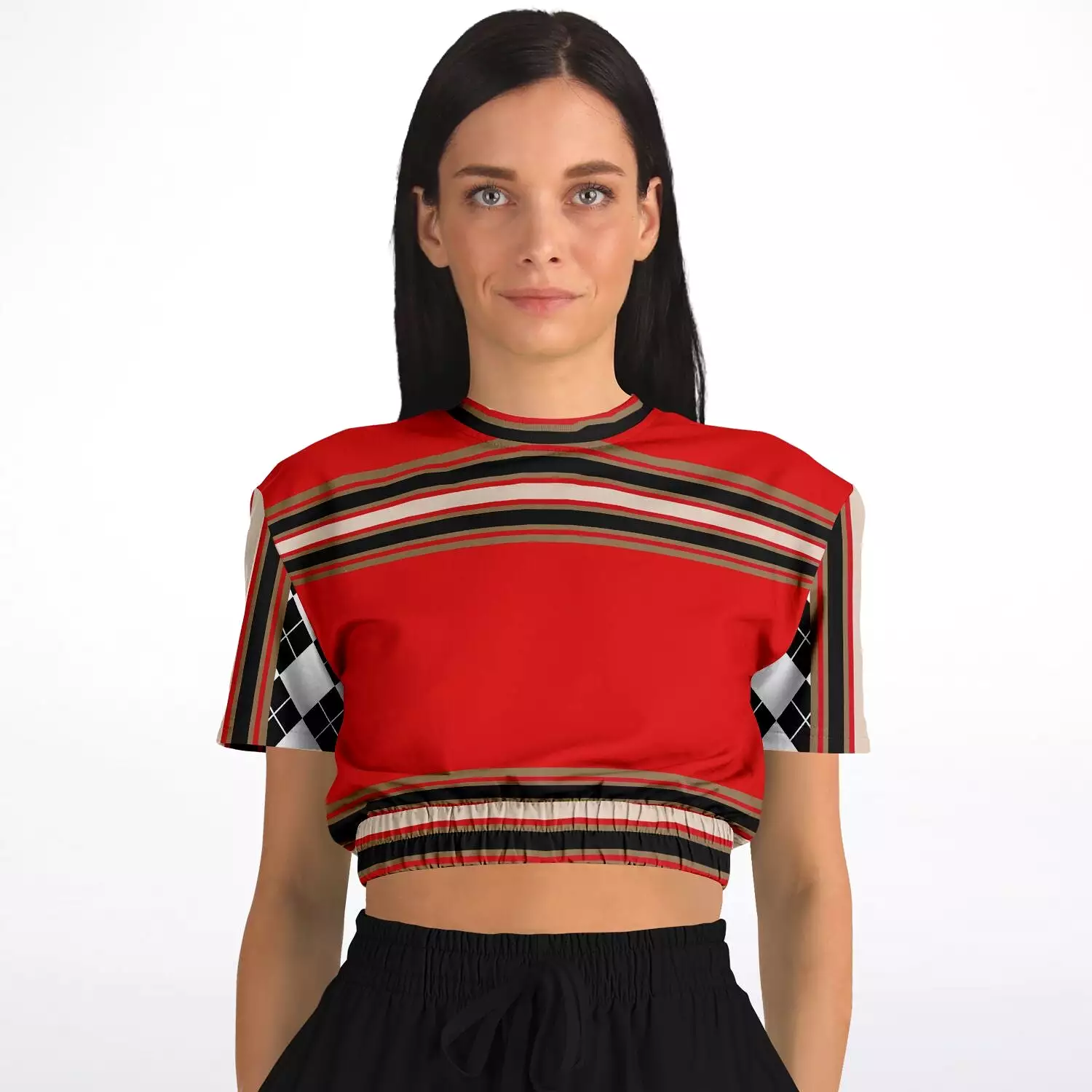 Gold Red Short Sleeve Eco-Poly Sweater - Shop Now