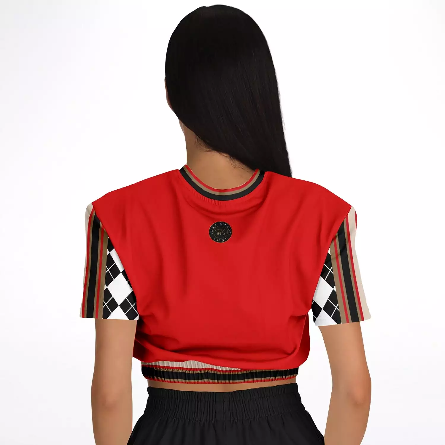 Gold Red Short Sleeve Eco-Poly Sweater - Shop Now