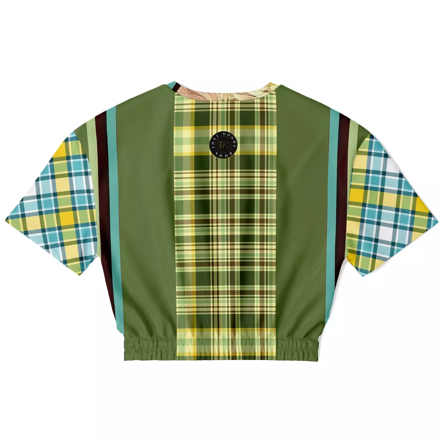 Green Caravan Plaid Crop Sweater