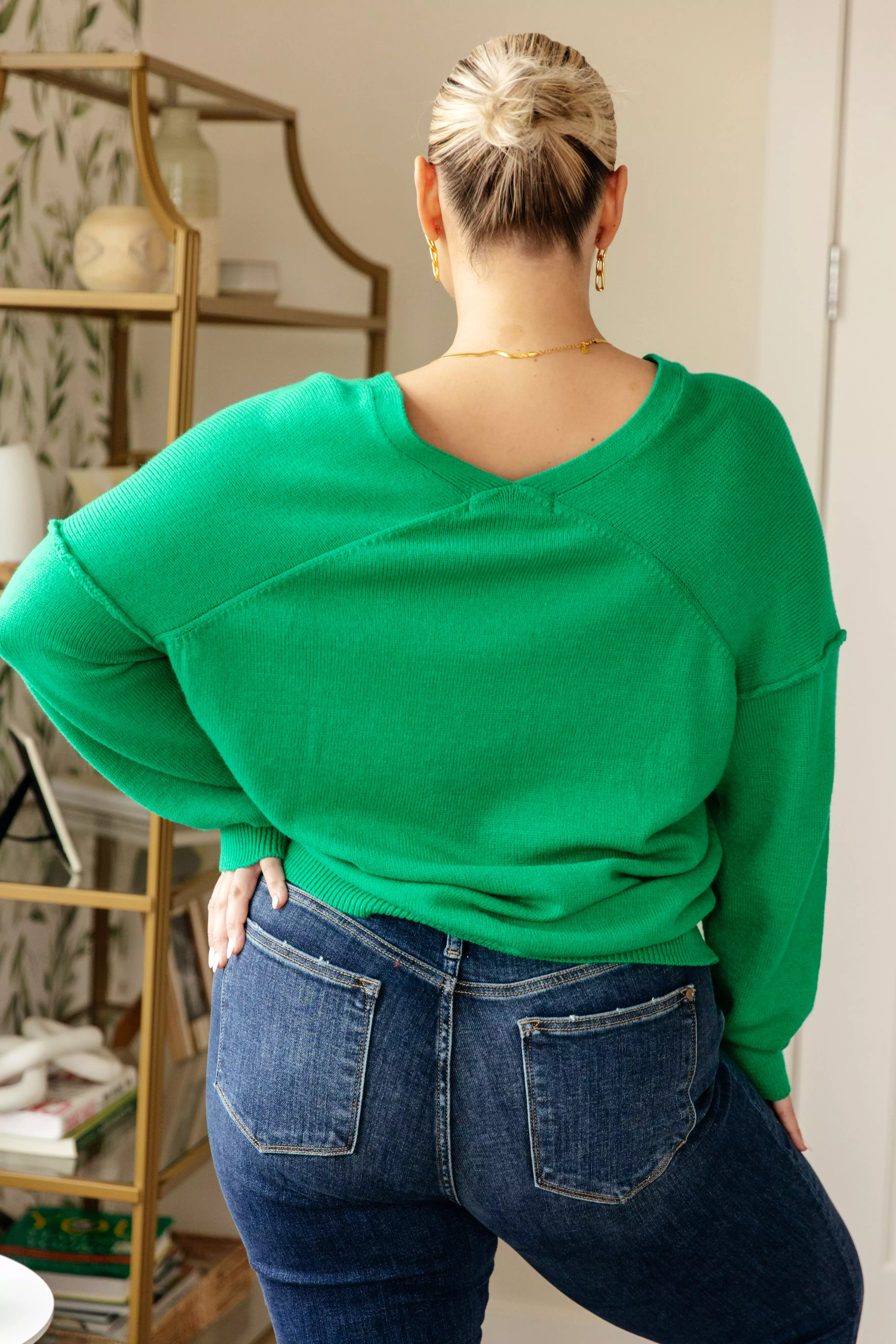 Green V-Neck Sweater - Easy to Understand (Result)