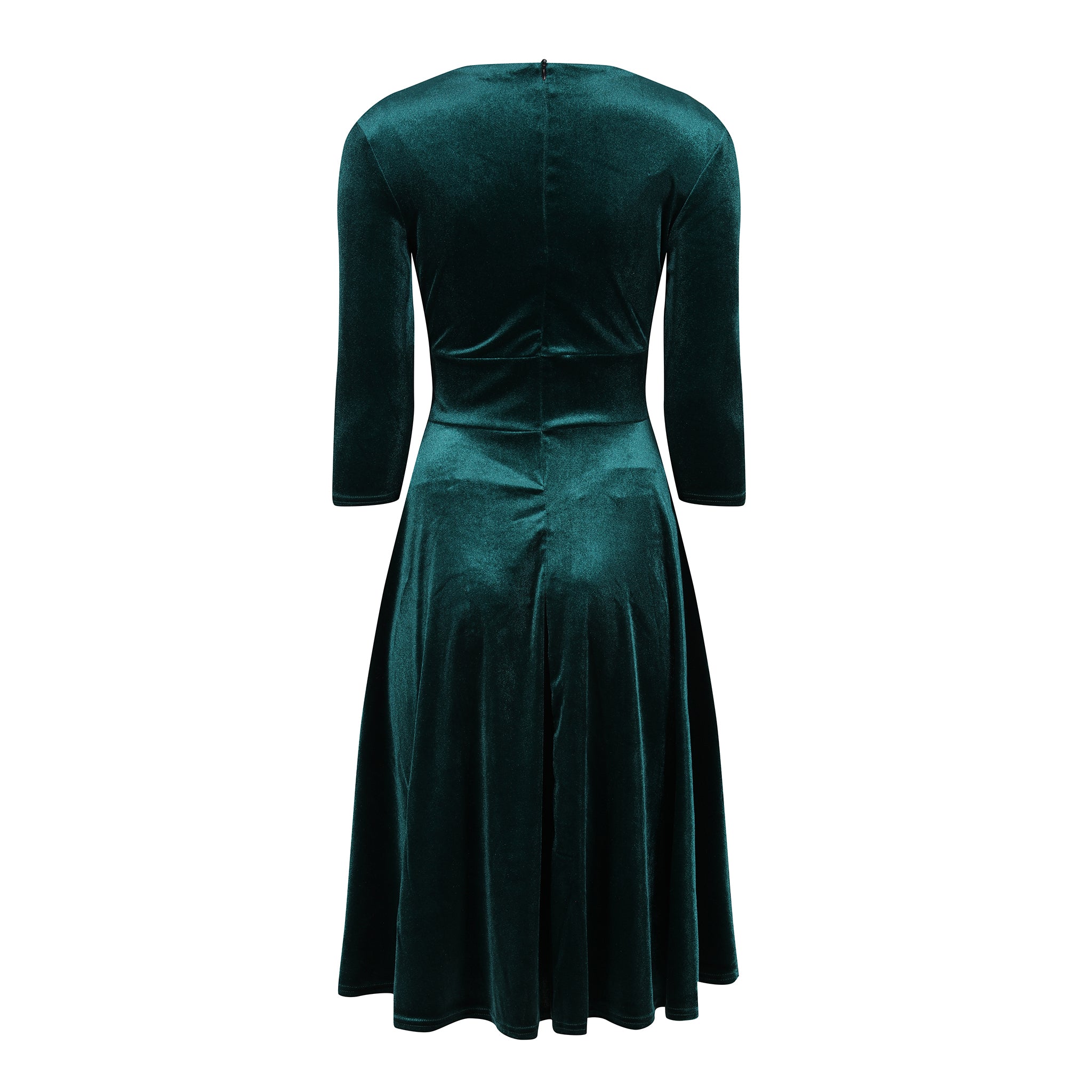 Green Velvet Retro Tea Dress